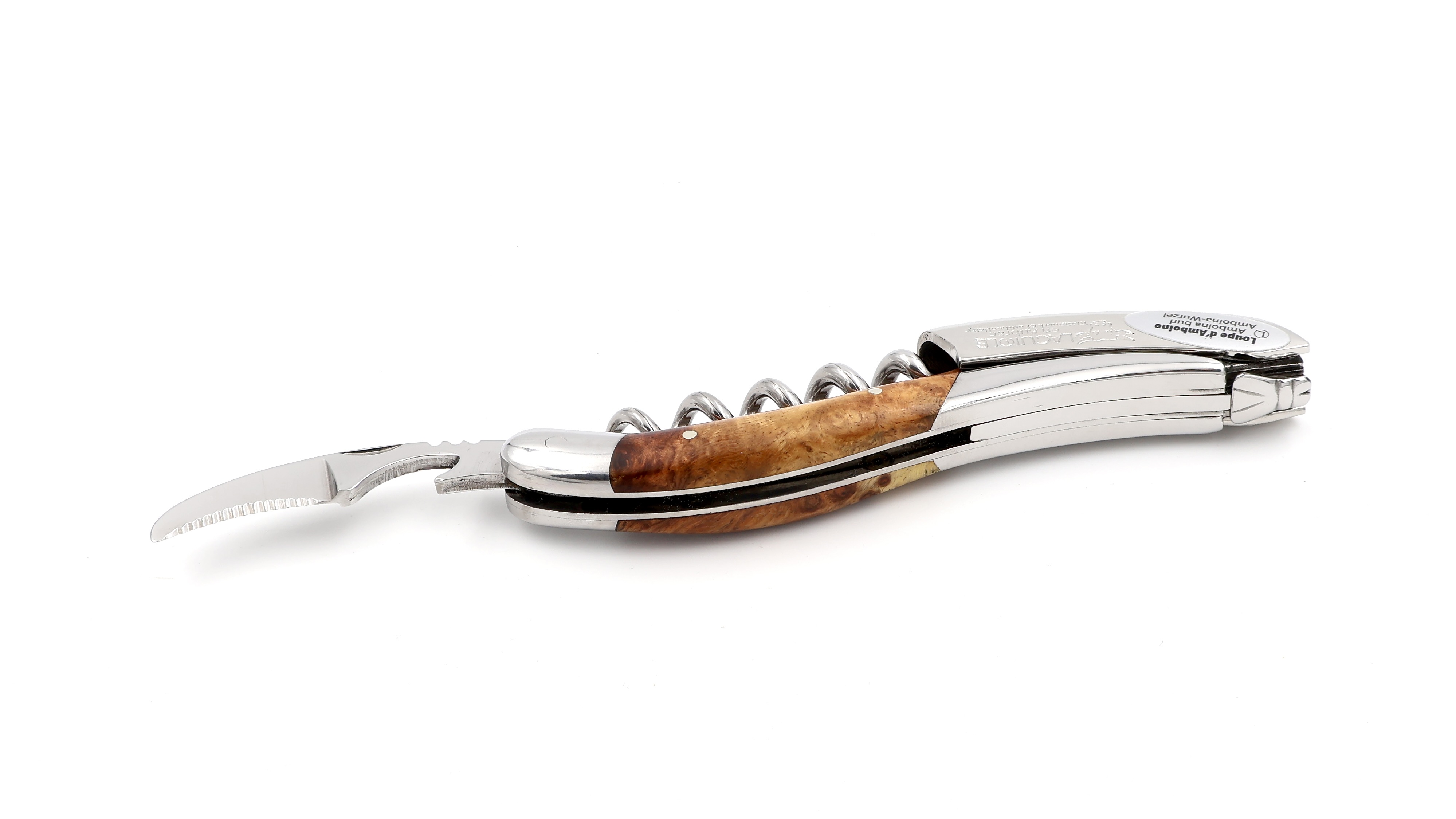 Laguiole en Aubrac Laguiole Sommelier knife Amboina shiny
