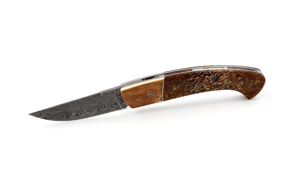 MANU LAPLACE 1515 CUSTOM  mammoth-fermurebone  damascus blade