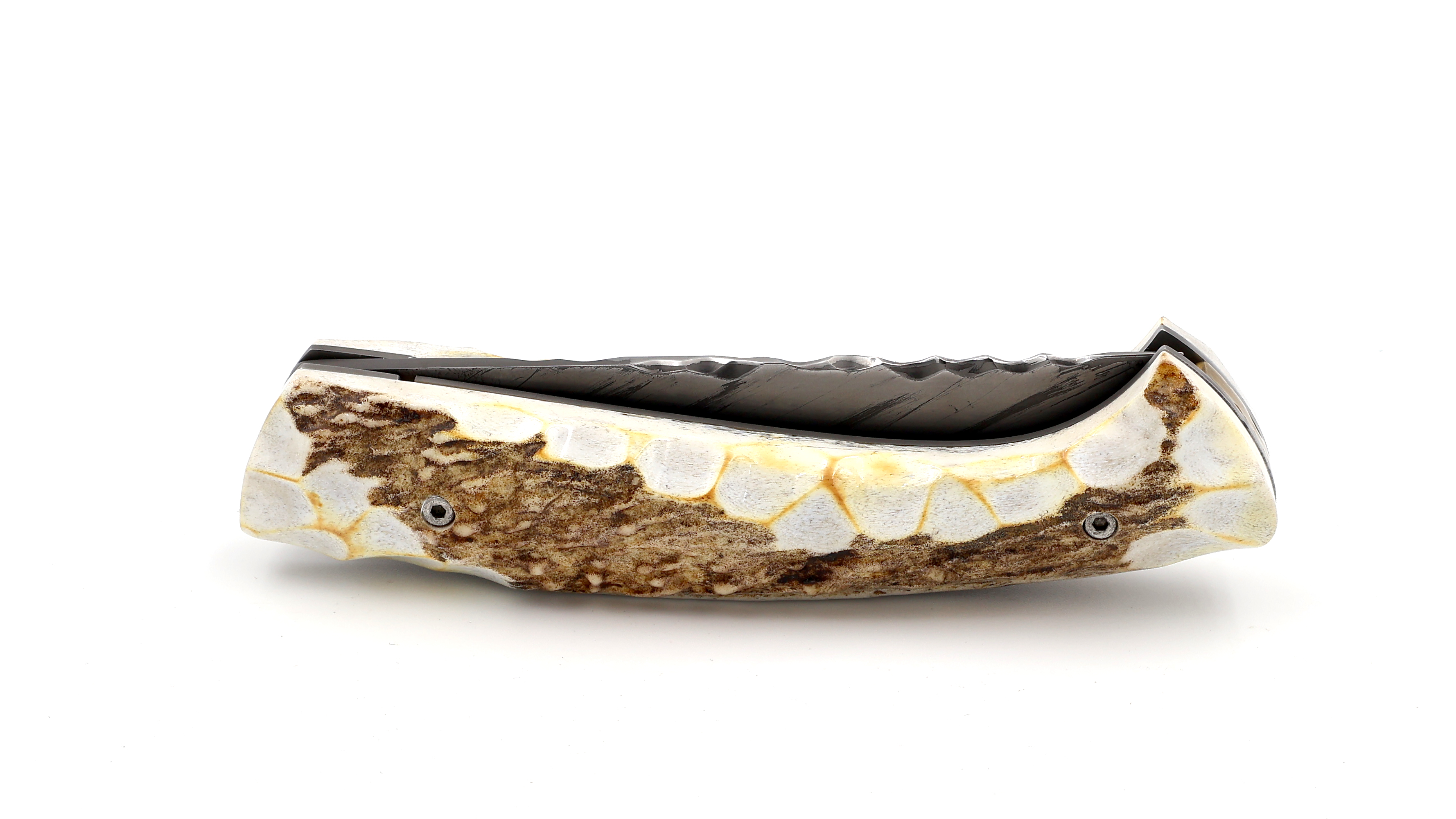 Manu LAPLACE 1515 PRIMITIVE stag horn & oxidised blade
