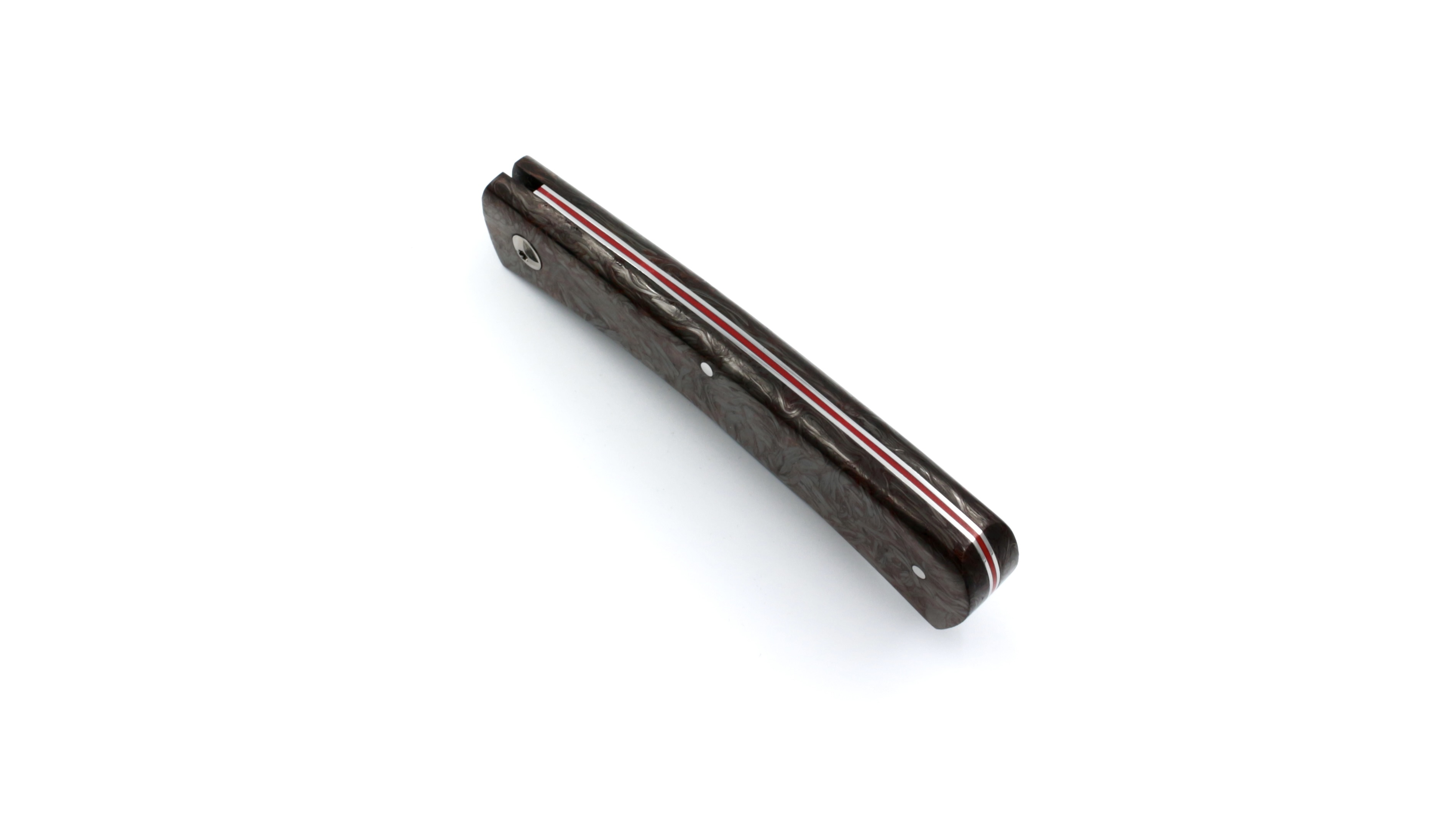 Roland LANNIER Spring Heeled Jack Taschenmesser  FATCarbon Dark Matter Kupfer