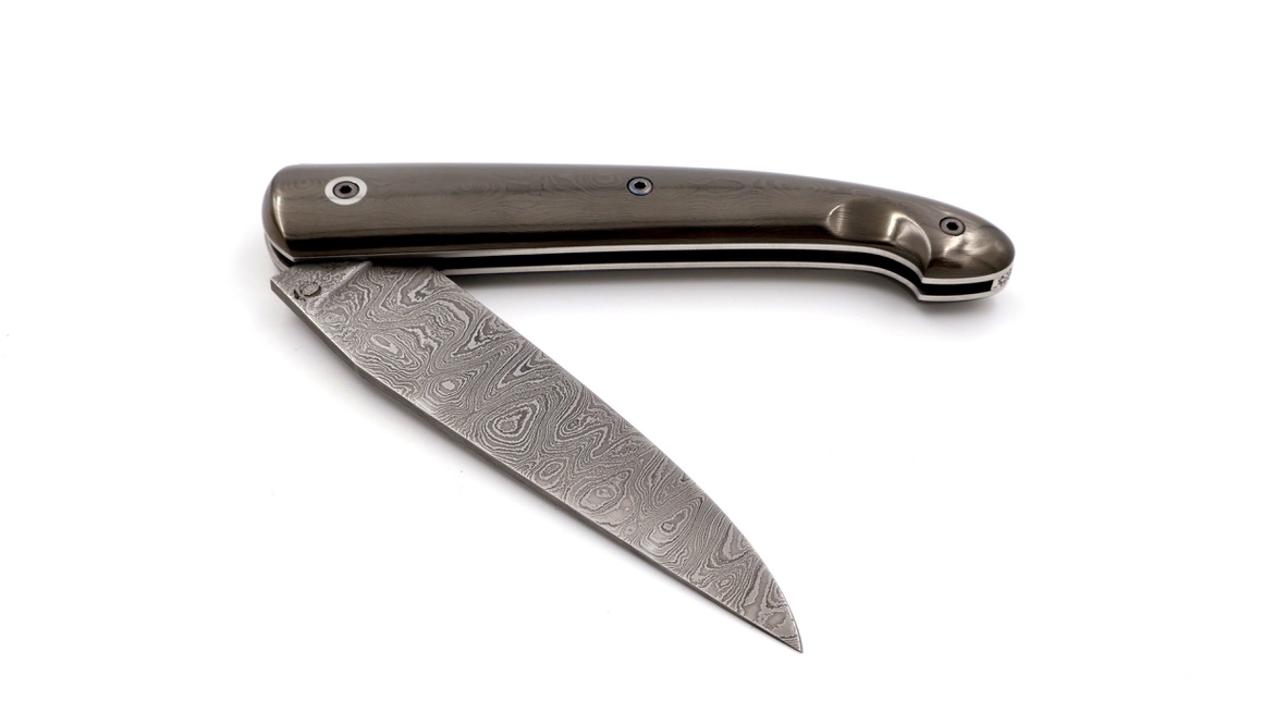 Atelier Odae Le PASSAGER carbonfiber damascus blade