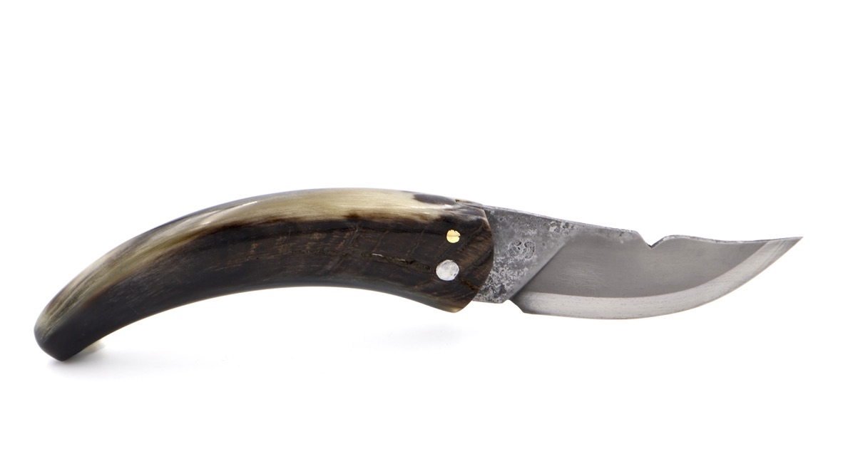 Coutellerie du Lotus Cornicciolu ram horn corsican shepherd's knife 12 cm