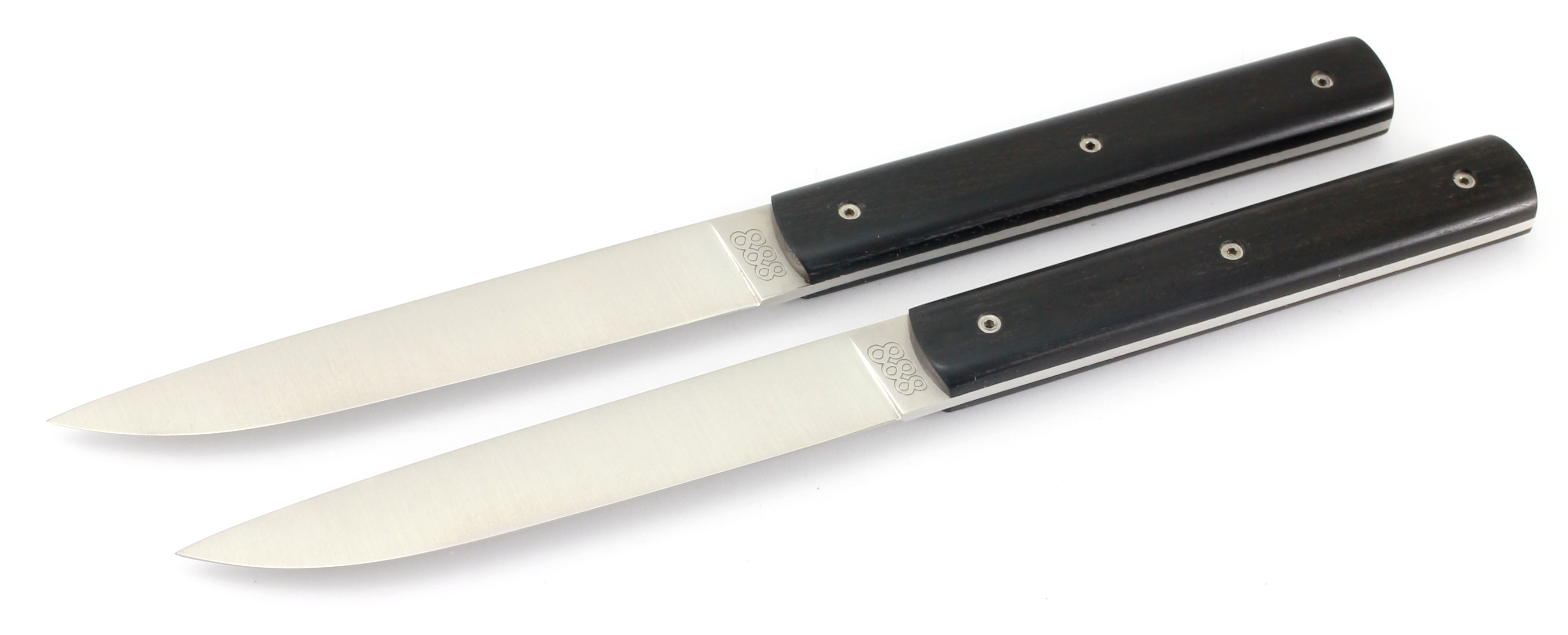 PERCEVAL 888 Steakmesser Set 2-tlg. oder 6-tlg. Gabun Ebenholz