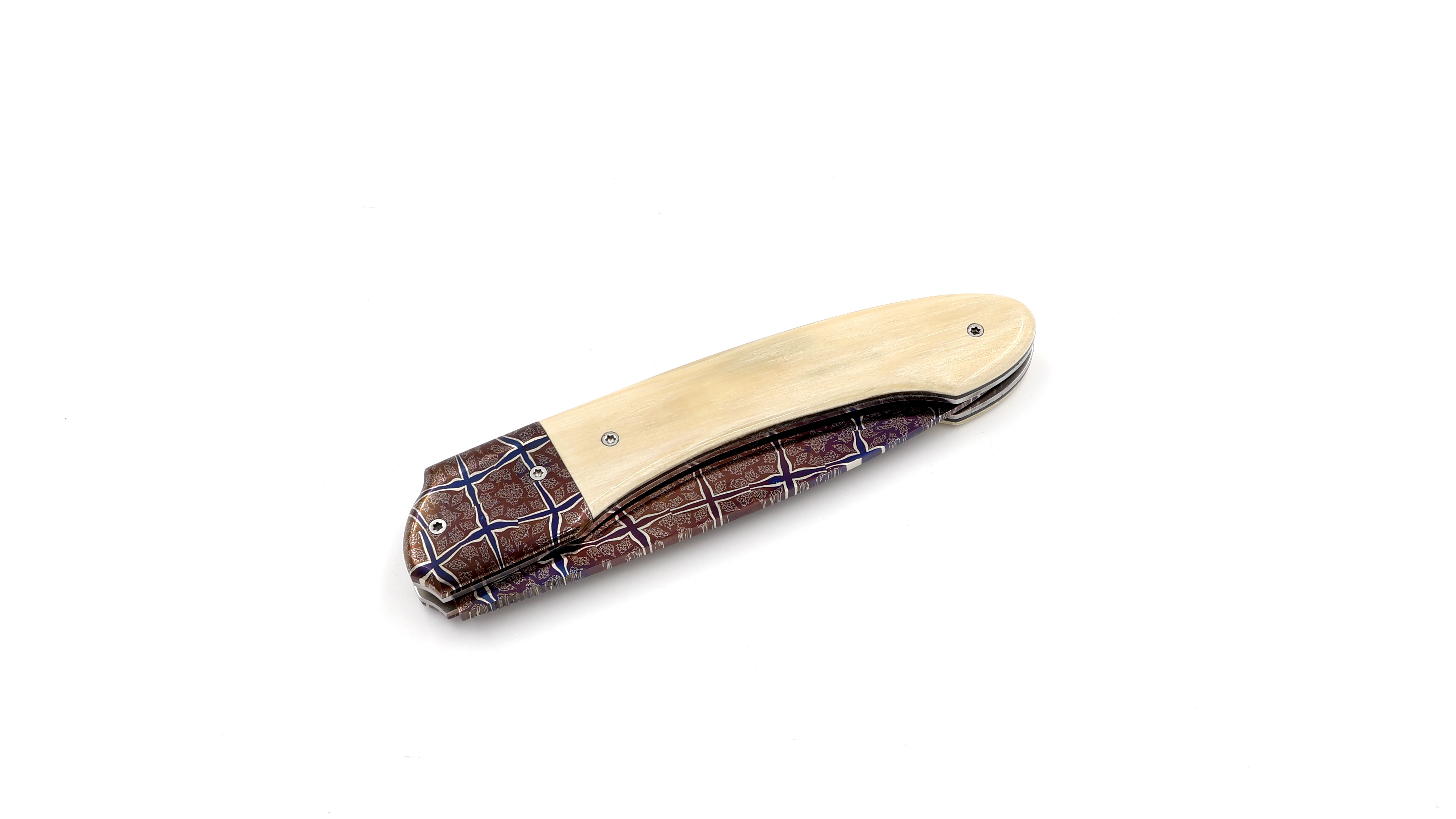 Philippe Soeuvre le Vault de lugny mammoth ivory mosaic damaskus blade