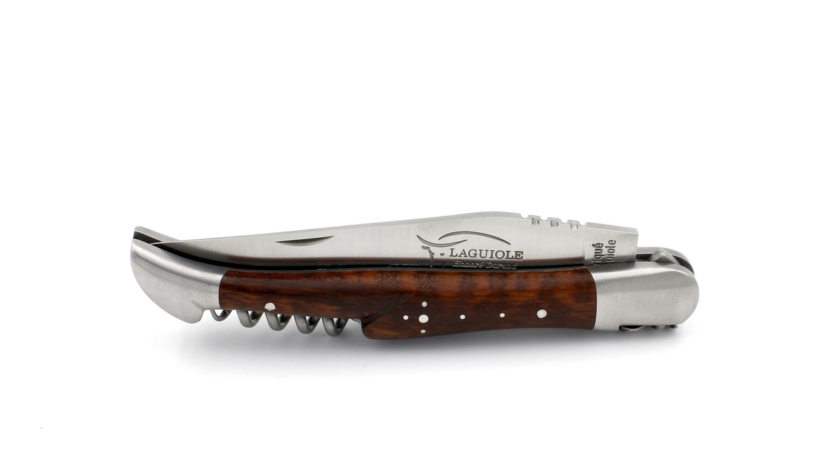 Honoré Durand Laguiole knife Prestige snakewood corkscrew 12 cm mat