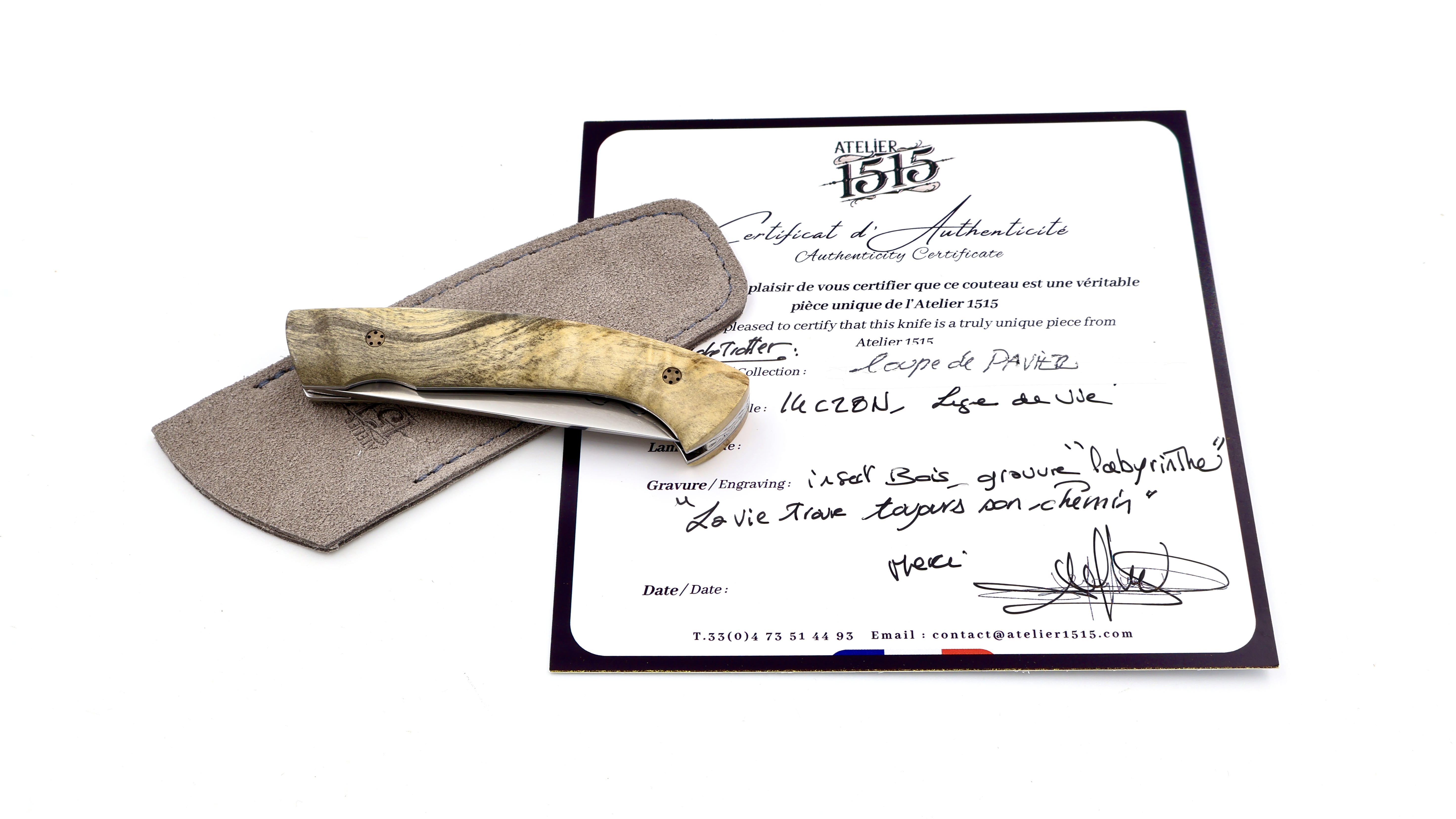 MANU LAPLACE 1515 PETIT Loupe de Pavier Ligne de vie 