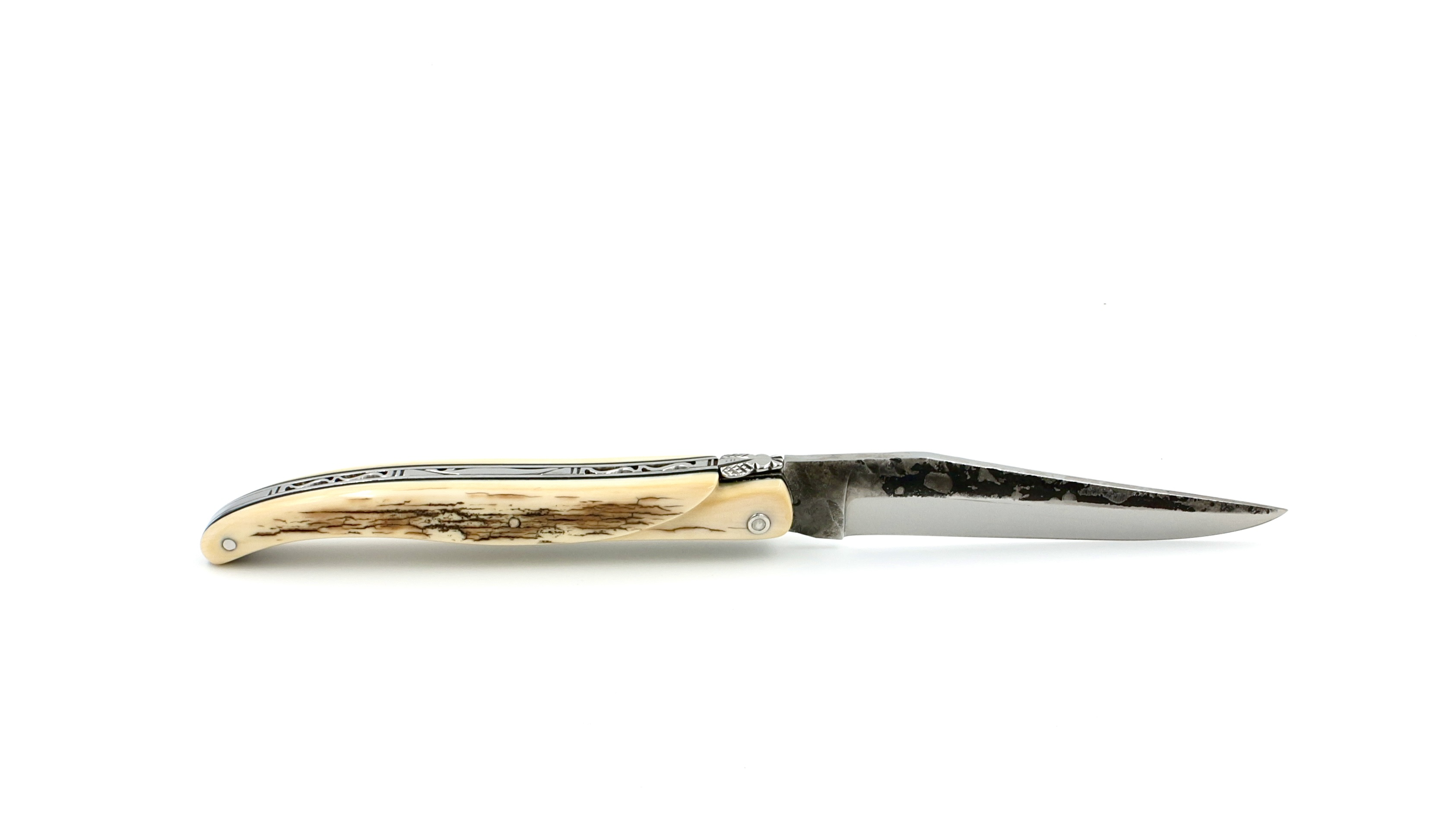 Laguiole en Aubrac Brut de Forge Mammutelfenbein Kruste massiv 12 cm