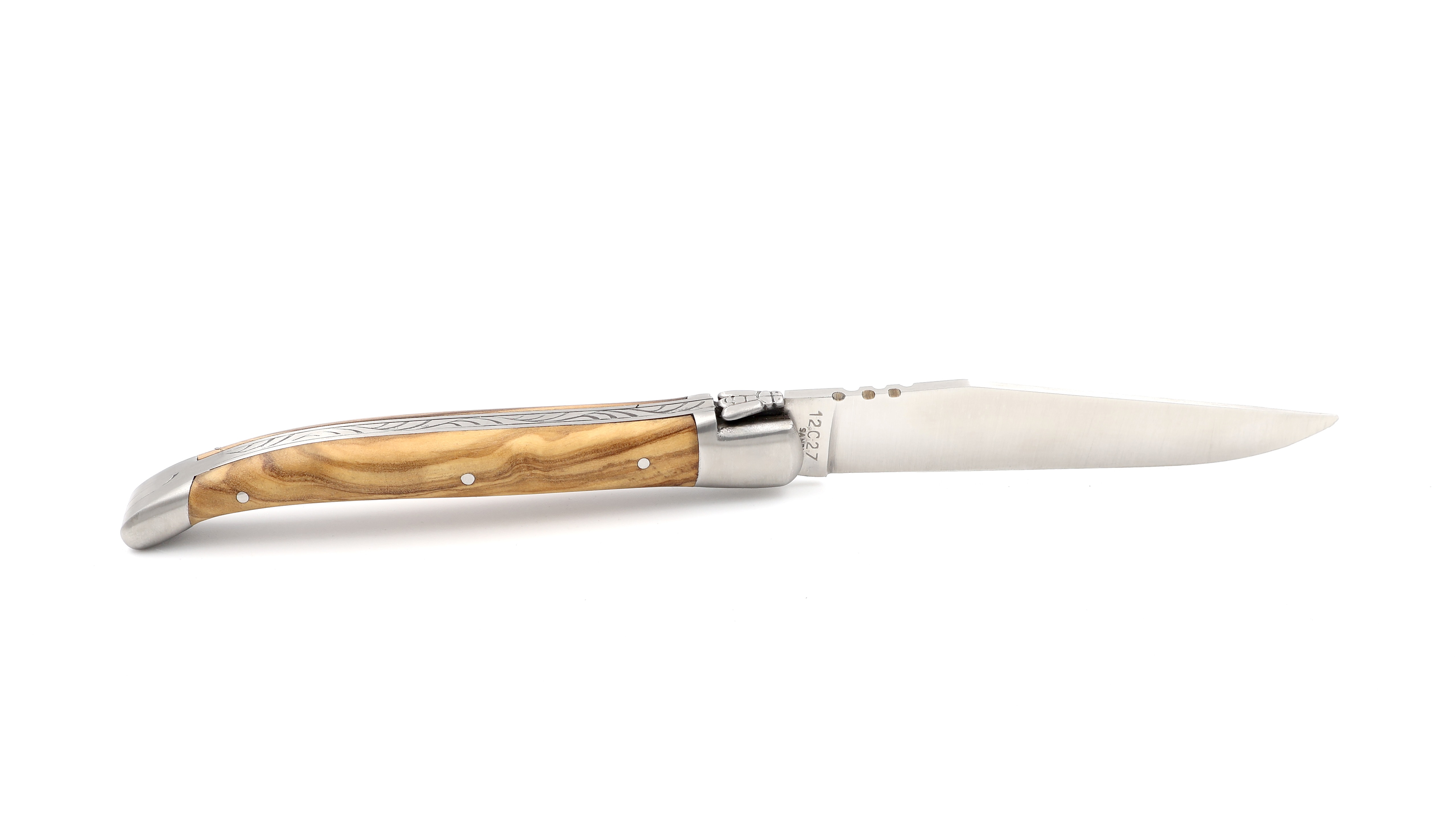 AU SABOT Laguiole knife olive wood 12 cm