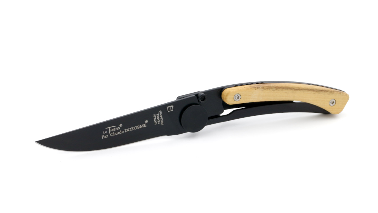 1-90-142-81N-E01-4 Claude DOZORME Thiers Liner Lock Black blade Buchs