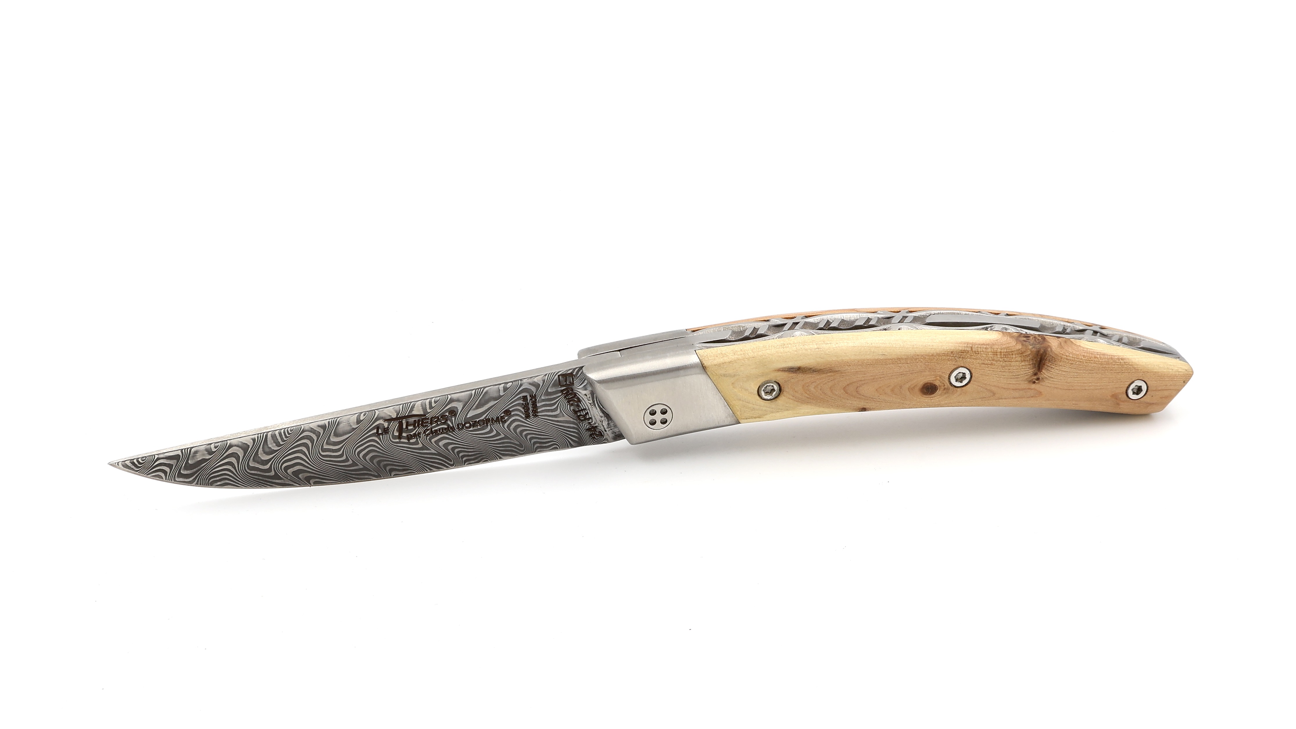 Claude DOZORME Thiers RLT juniper damascus blade