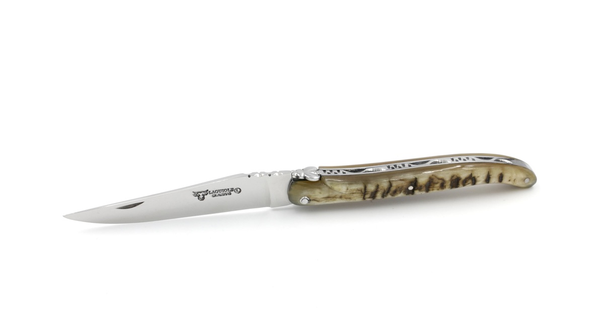 Laguiole en Aubrac ramhorn crust full handle 12 cm