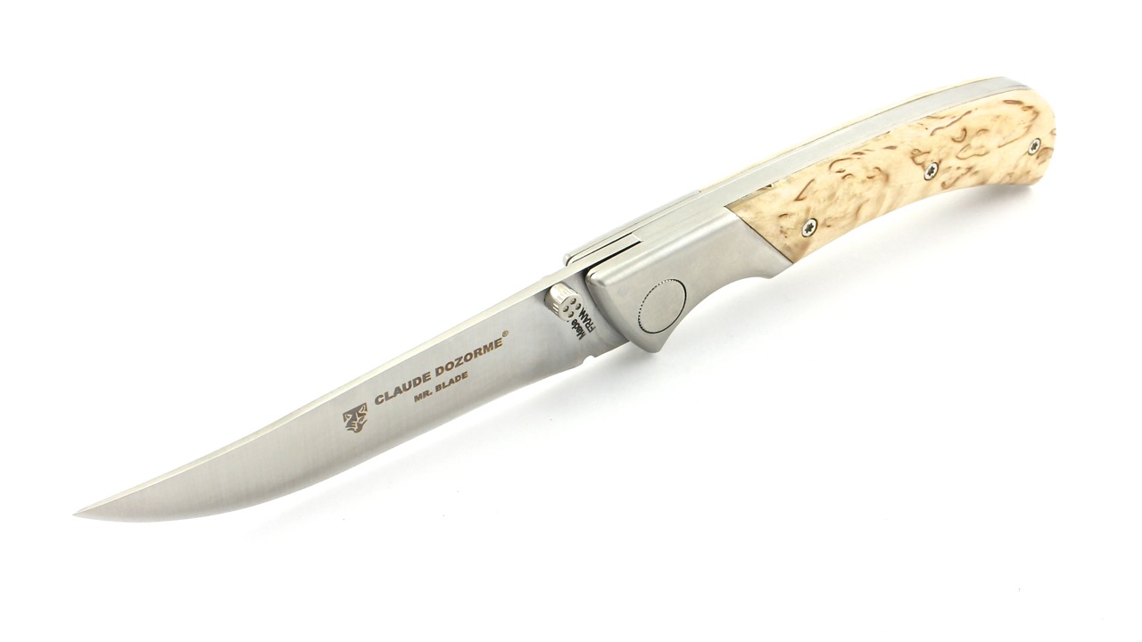 Dozorme-E-O-K-Birke-5 Mr. Blade EOK Jagdmesser Maserbirke Clazude Dozorme