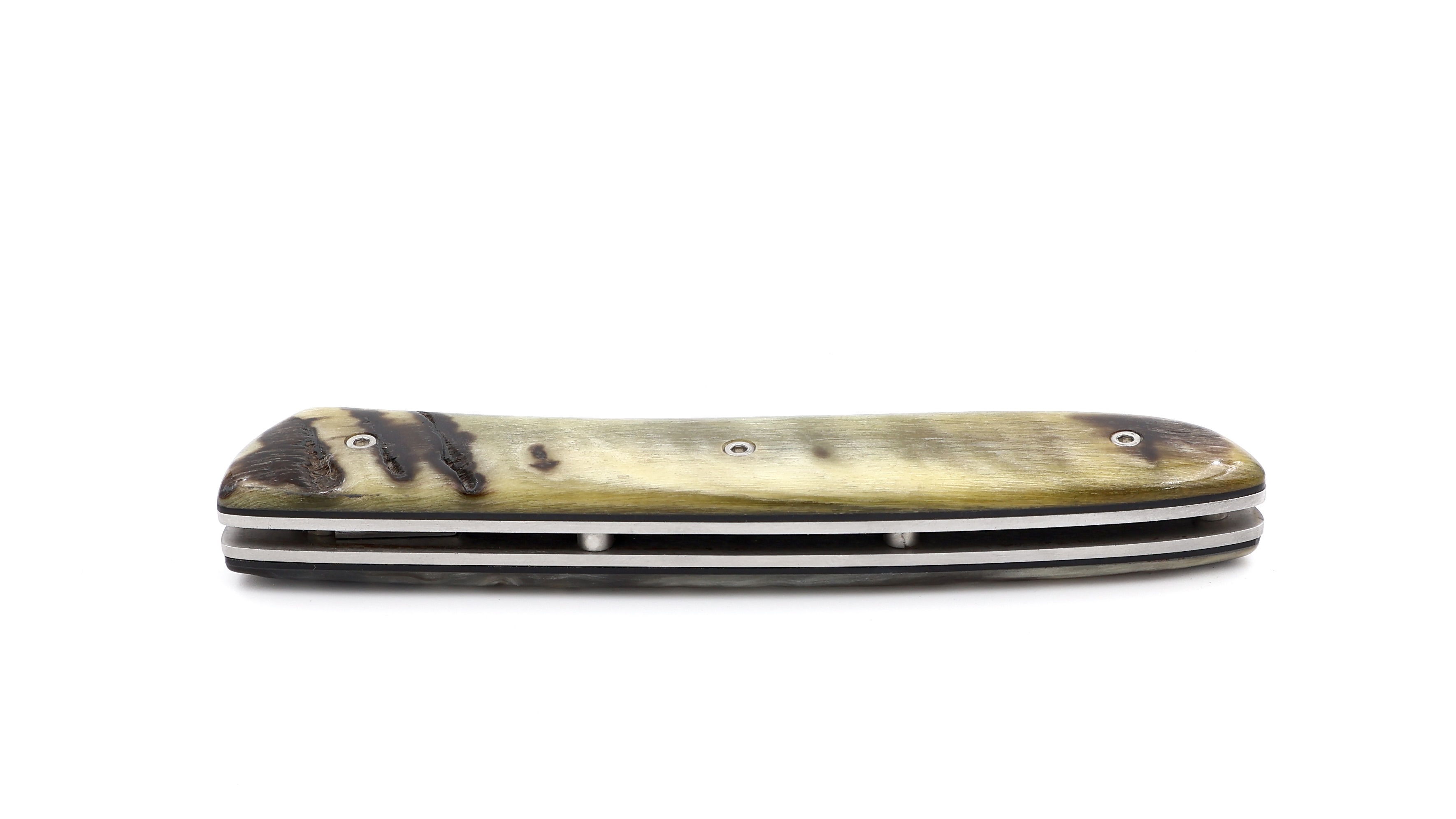 PERCEVAL L08 damascus Ram horn dark