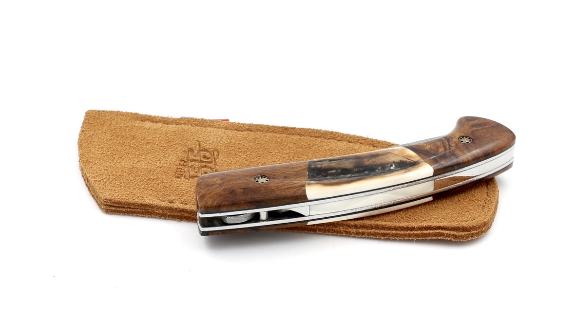 MANU LAPLACE 1515 small  ironwood/warthog ivory damascus blade