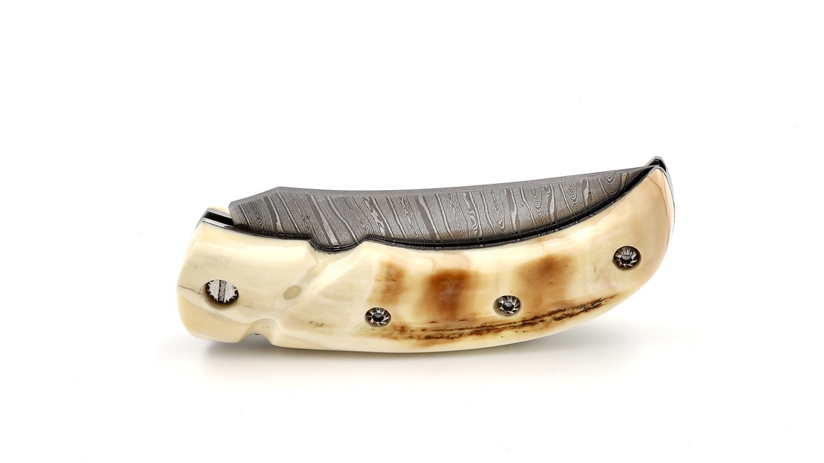 Coutellerie du Lotus CUSTOM Wüstenwarzenschwein Elfenbein twisted Damast 