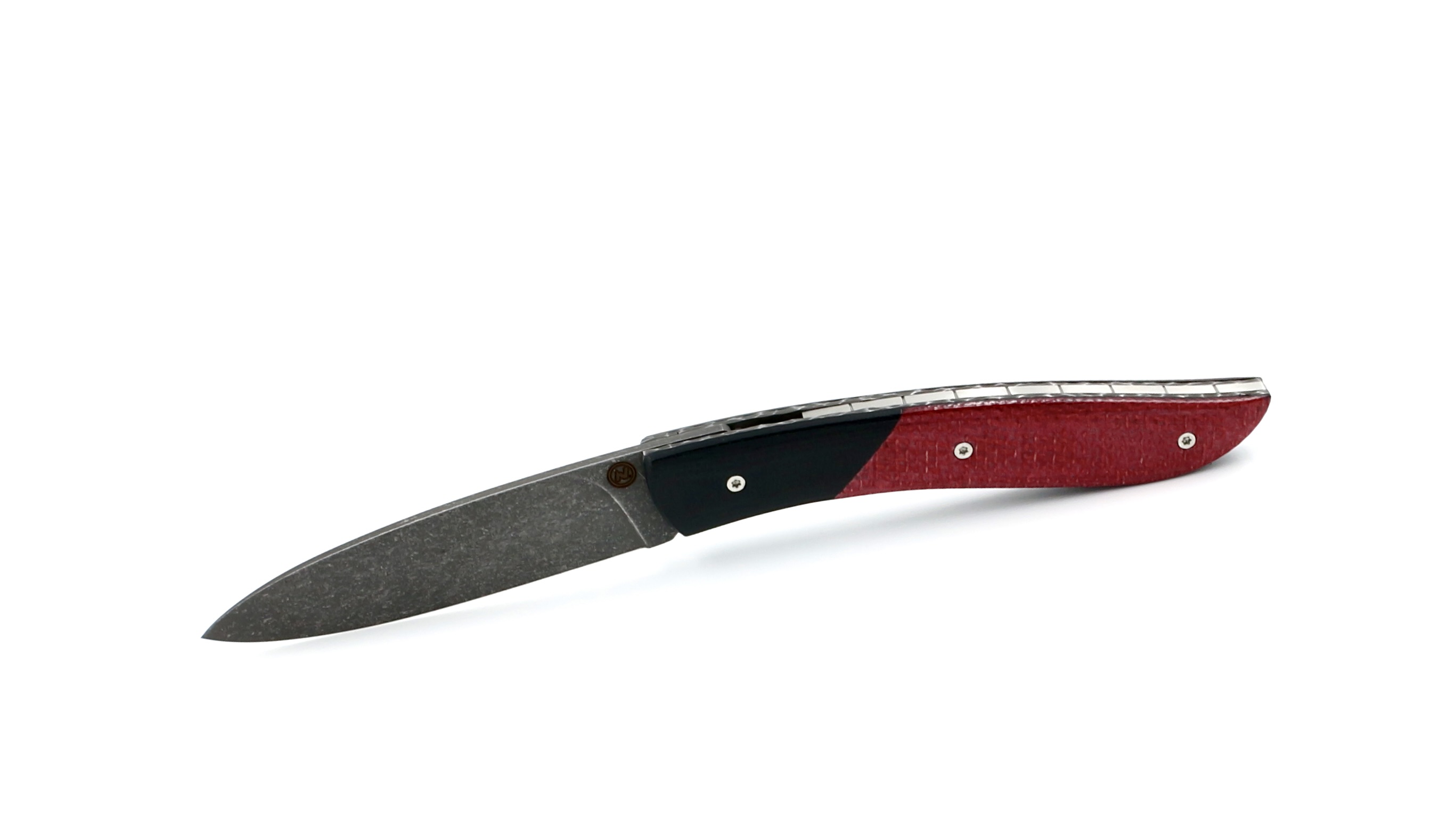 Tim Bernard  NÉVÉ G10 and red micarta stonewashed blade