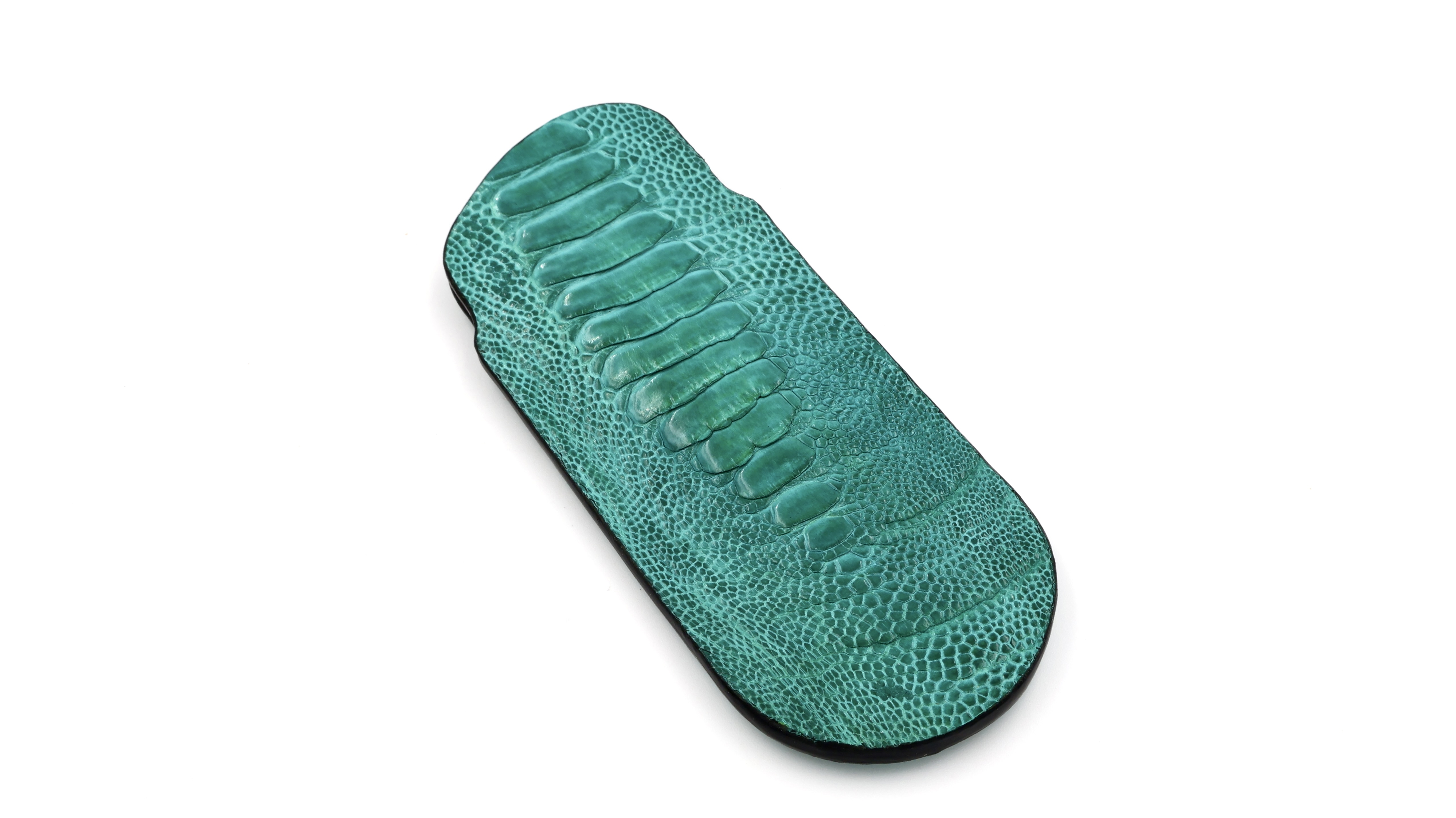 Atelier N°7 ostrichleg leather turquoise 14,5 cm