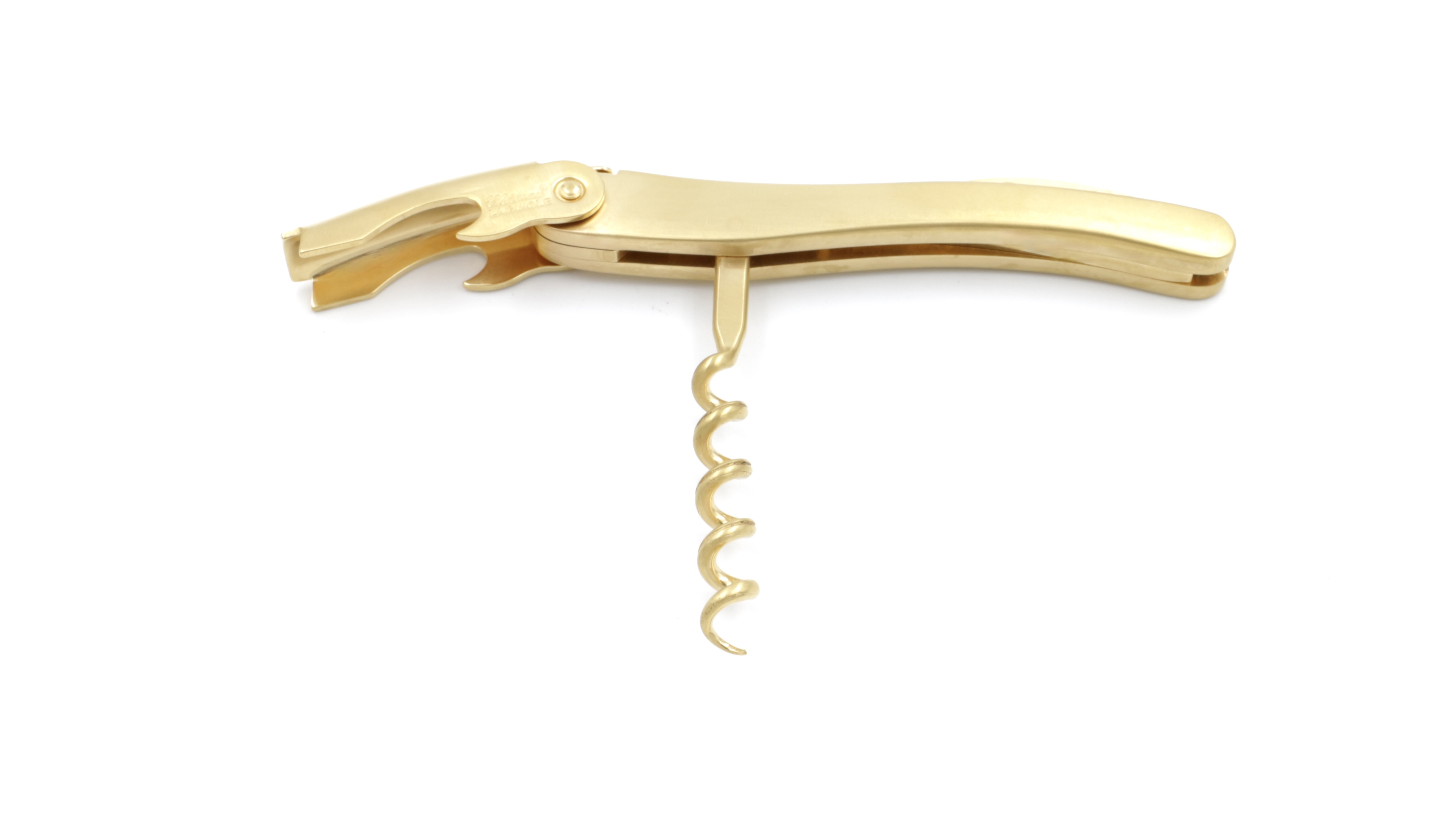 Château Laguiole wine opener CLASSIC gold plated mat