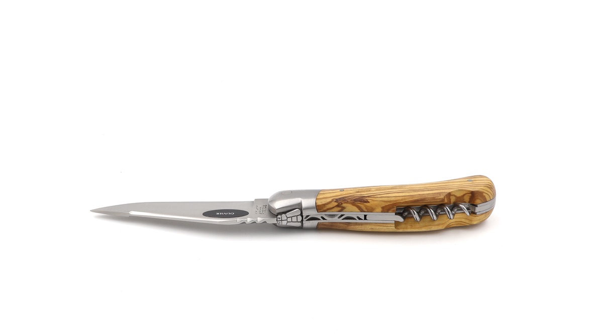 ARBALETE G. David Laguiole Jagdmesser NATURE mit Korkenzieher Olive 12 cm 