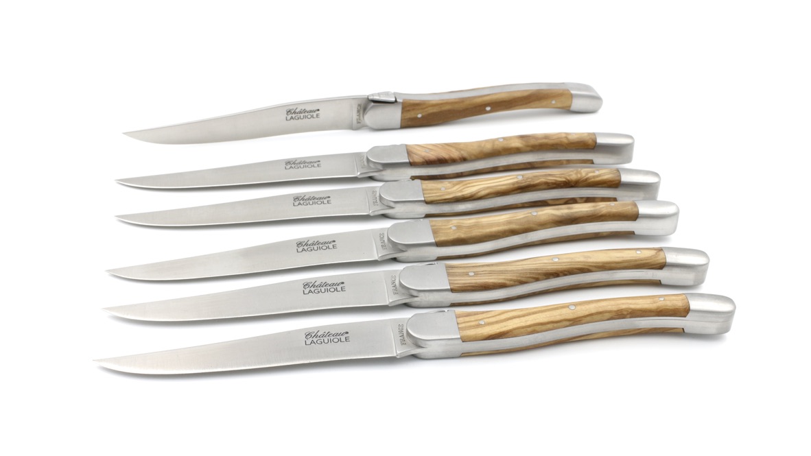 Château Laguiole Laguiole Steakknives olivewood set of six