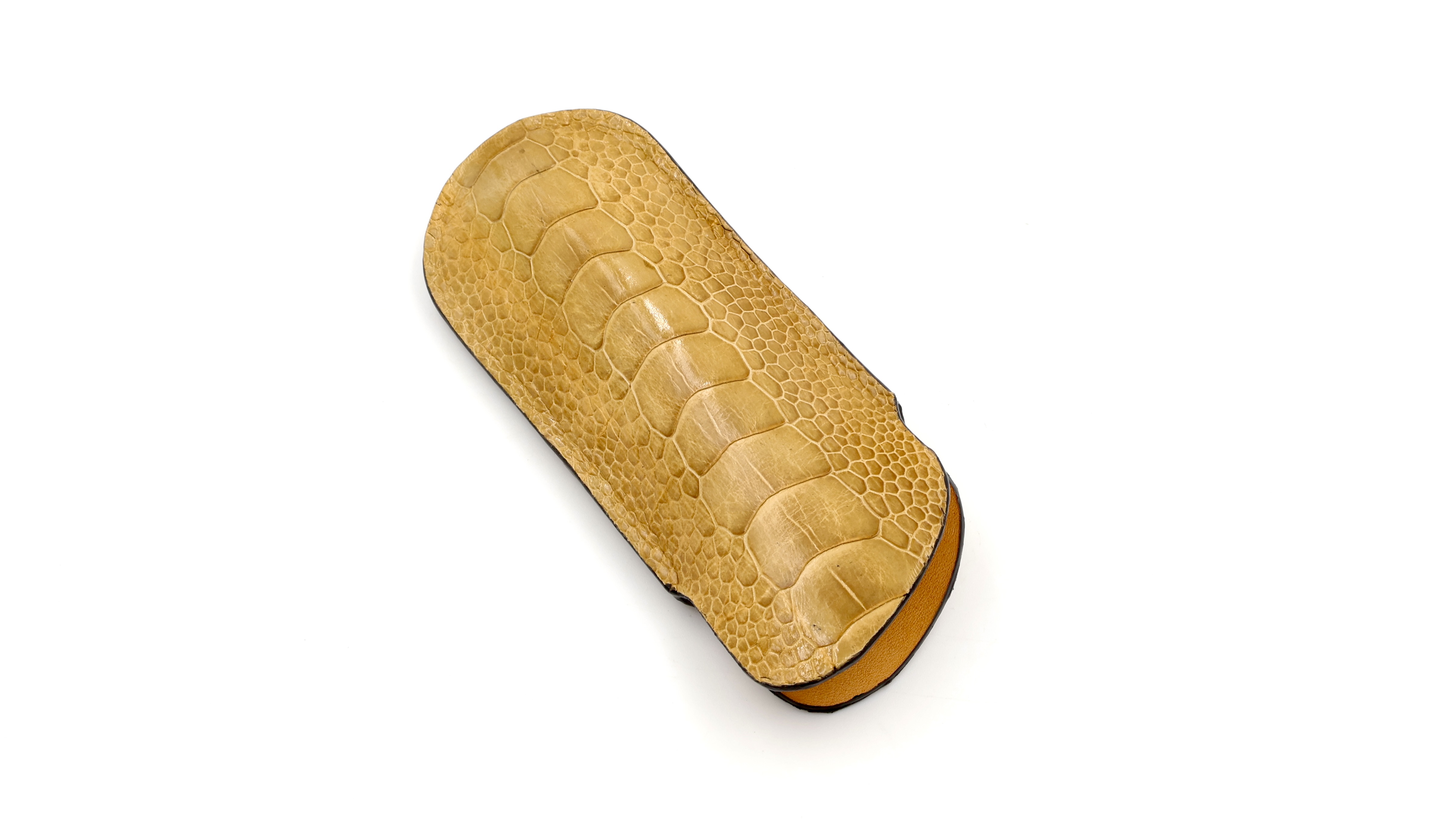 Atelier N°7 Stecketui Straussenbein Leder camel farben 14,5 cm  
