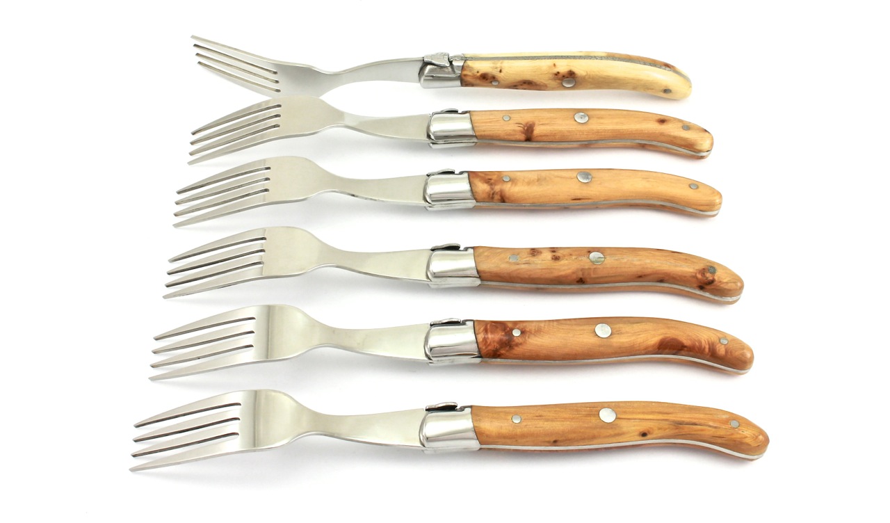 Wacholder-Gabel-6-teiliguu35rzK9Fcgg6 Claude DOZORME Laguiole Steakgabel Set 6-tlg. Wacholder