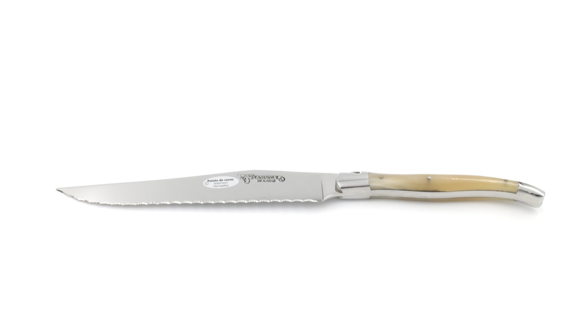 Laguiole en Aubrac bread knife Laguiole shape juniper shiny 18 cm