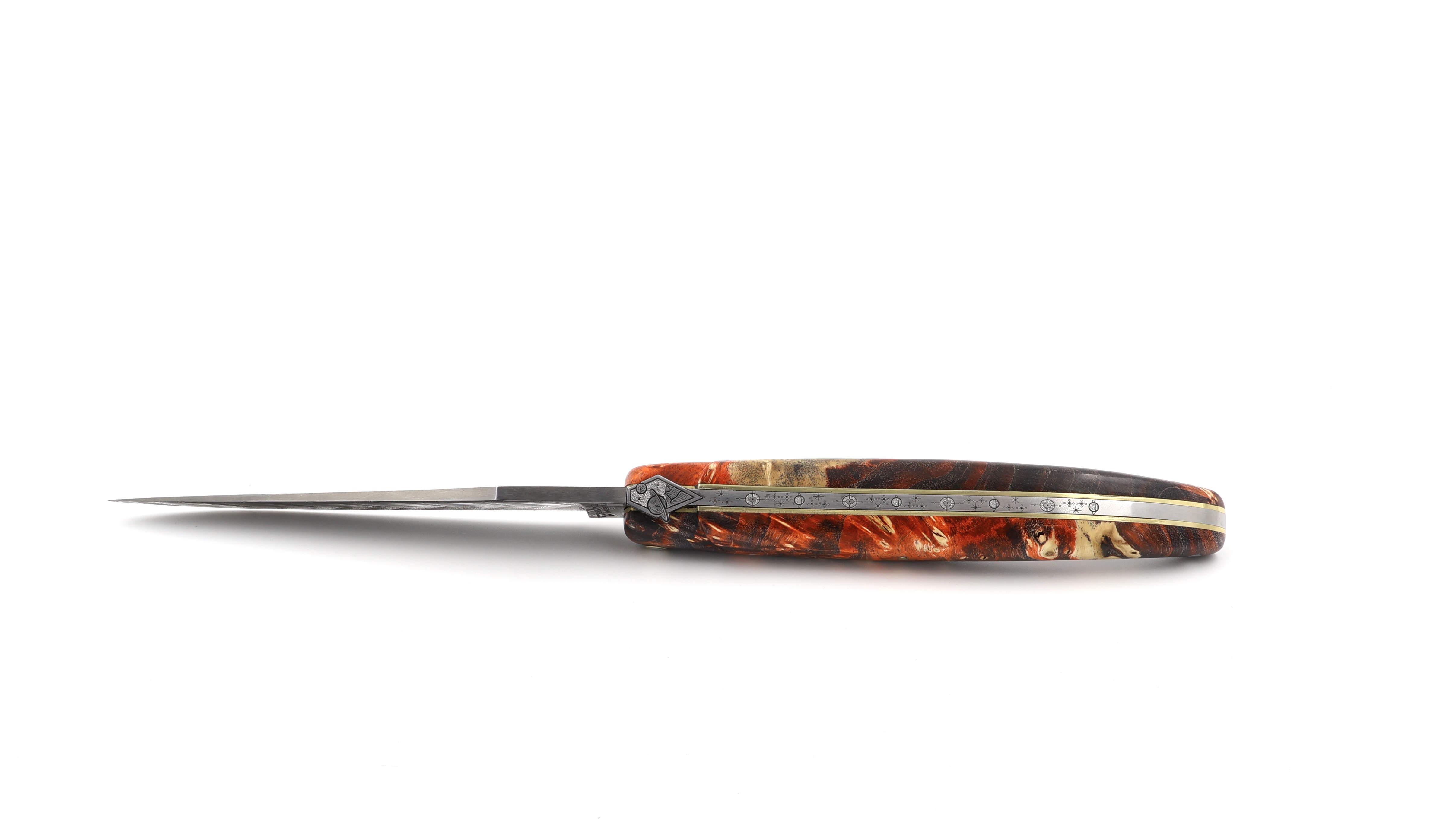 Laguiole en Aubrac Biene WELTRAUM DSC® Carbondamast Holunder Wurzelholz 12 cm 