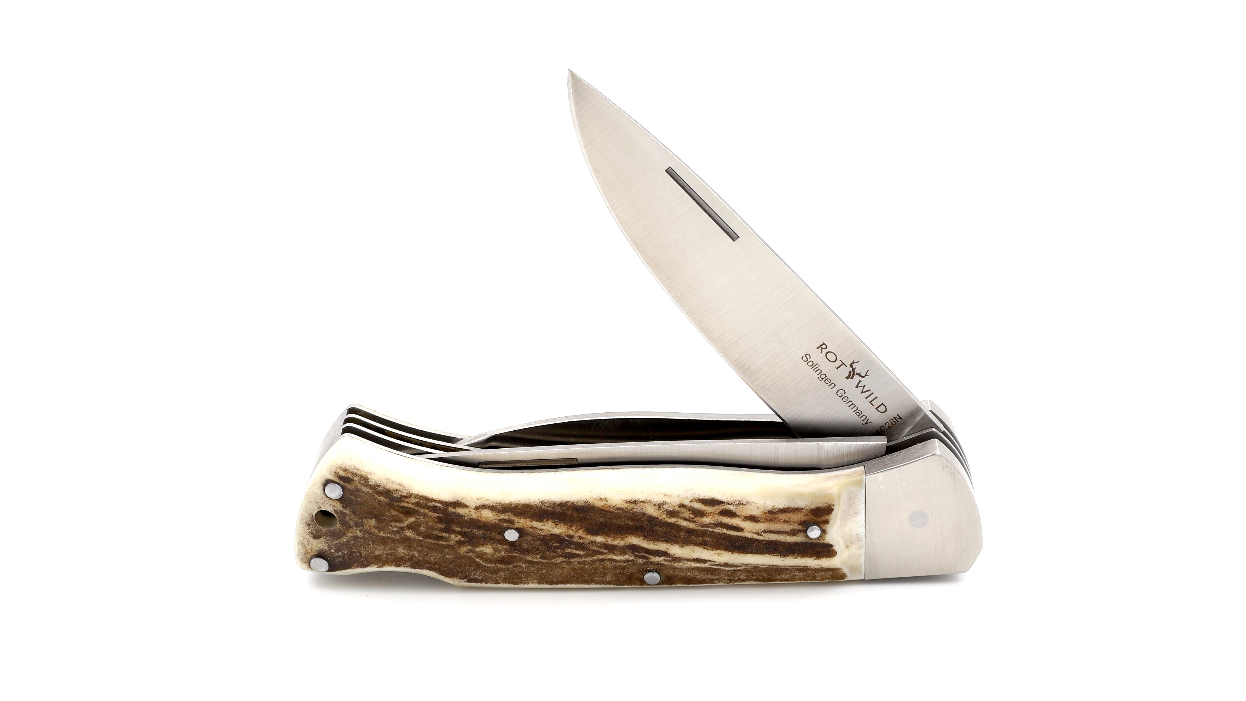 OTTER Jagdtaschenmesser Rotwild "Luchs" Hirschhorn