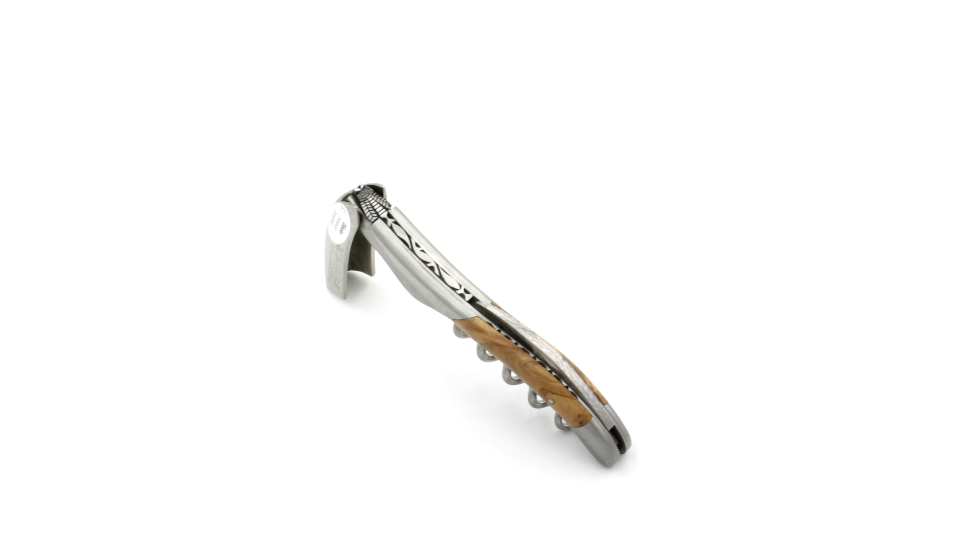D080899F-6218-48A1-BB00-320C7E639283_1_201_a Laguiole en Aubrac Sommeliermesser Olive guillochiert besondere Biene
