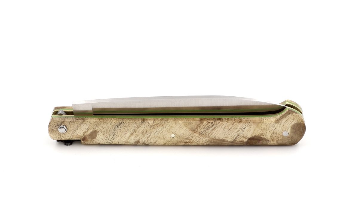 Laguiole en Aubrac DROIT unique piece flamed poplar wood