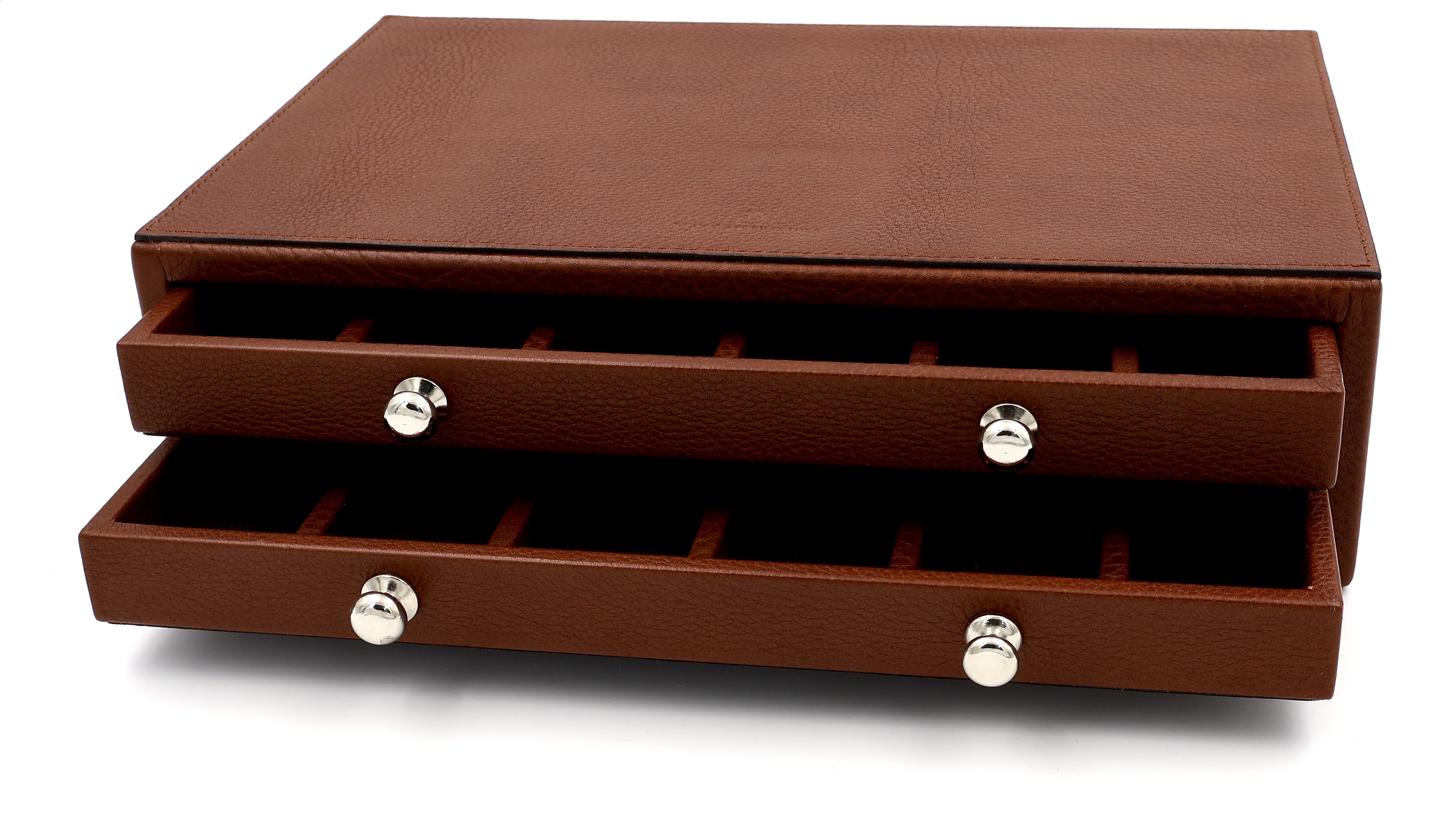 MAX CAPDEBARTHES Sammelschatulle Leder für 12 Klappmesser schwarz oder braun