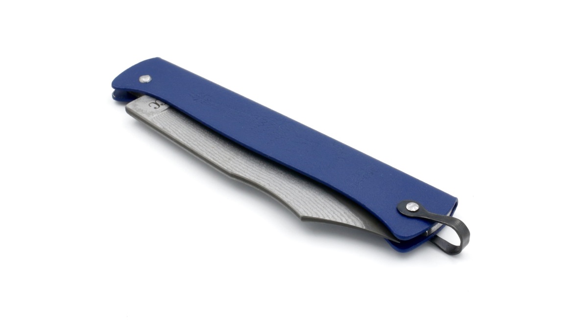 Cognet DOUK-DOUK knife 11 cm TAKEFU VG10 damascus sapphire blue