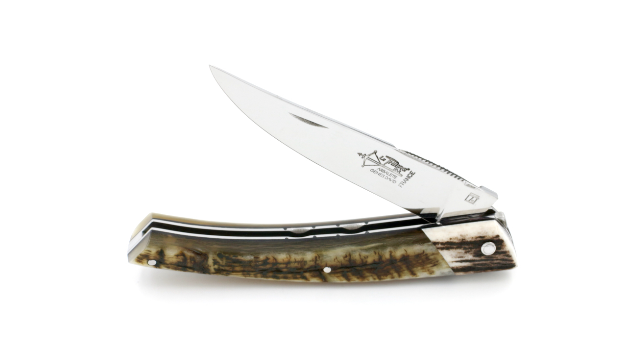 ARBALETE G. David  Thiers knife stag horn / ram horn