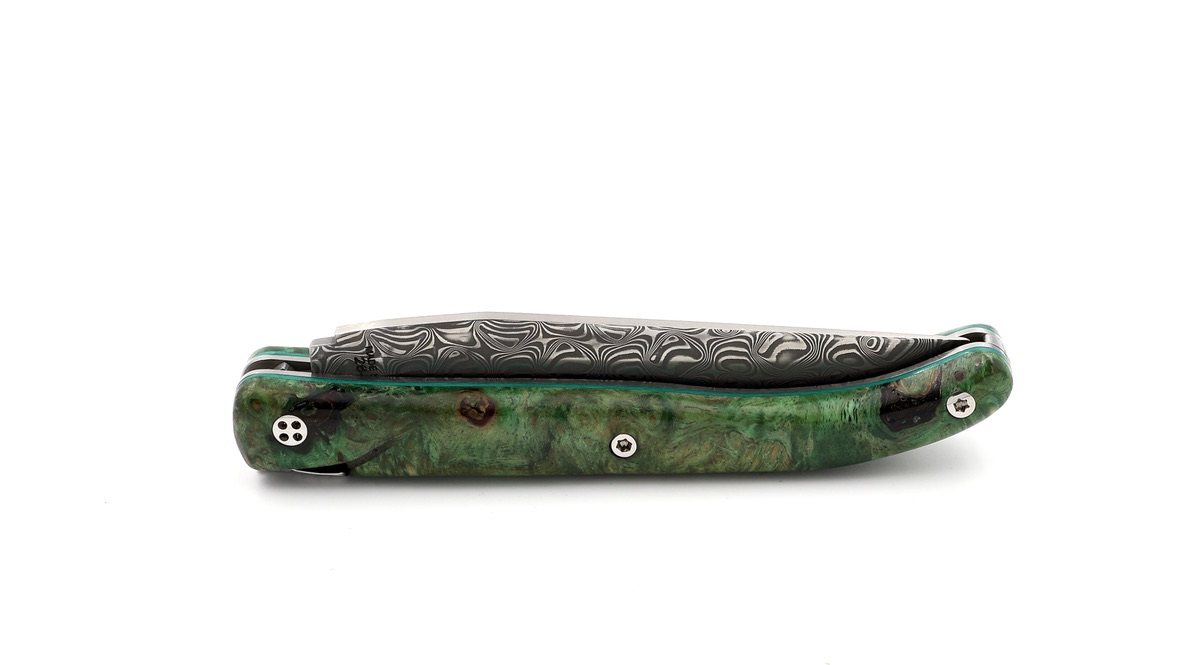 Claude DOZORME Laguiole LUX maple burl 12 cm DSC® damascus