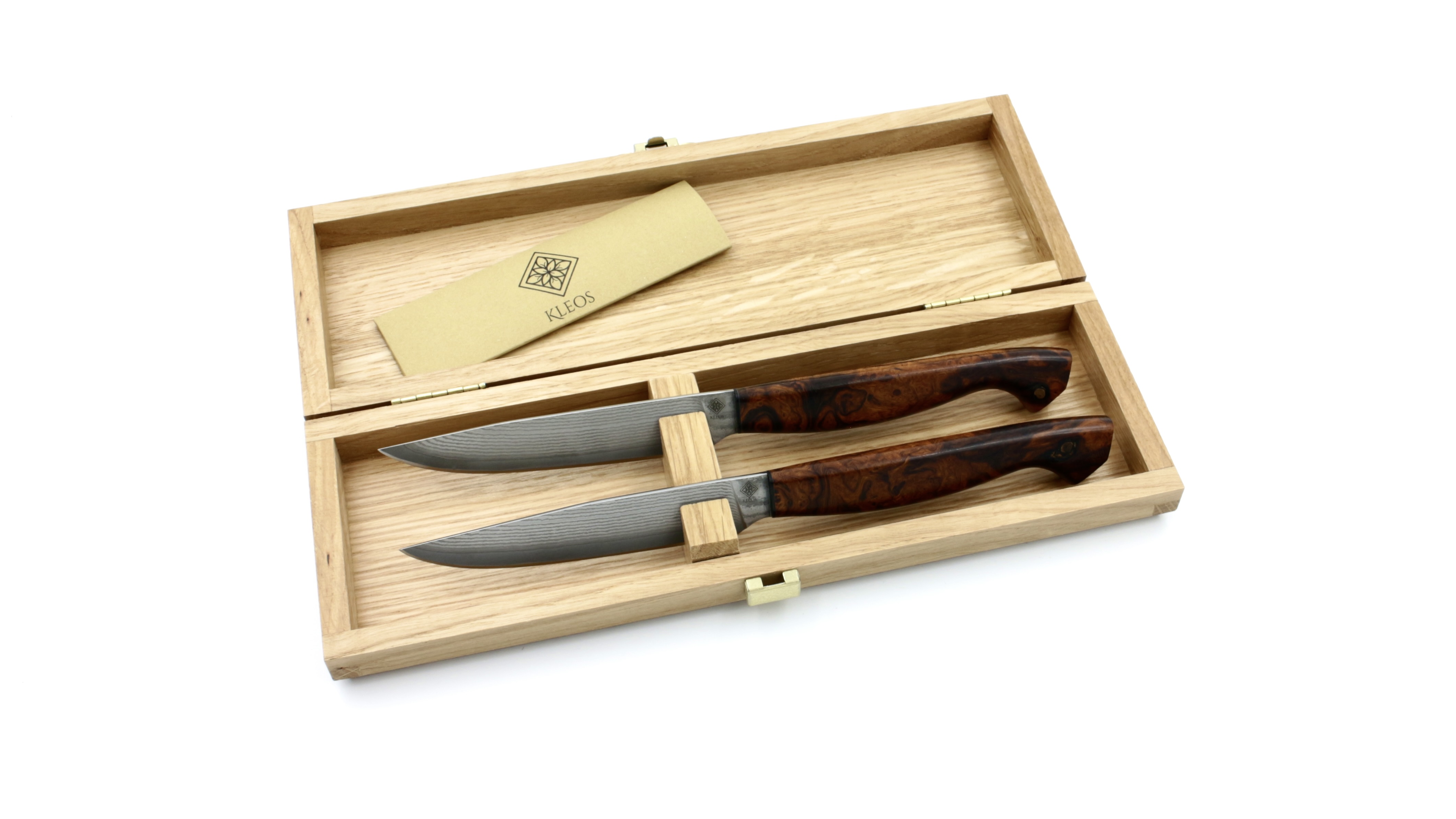 KLEOS steak knives set of 2 suminagashi VG10 blade