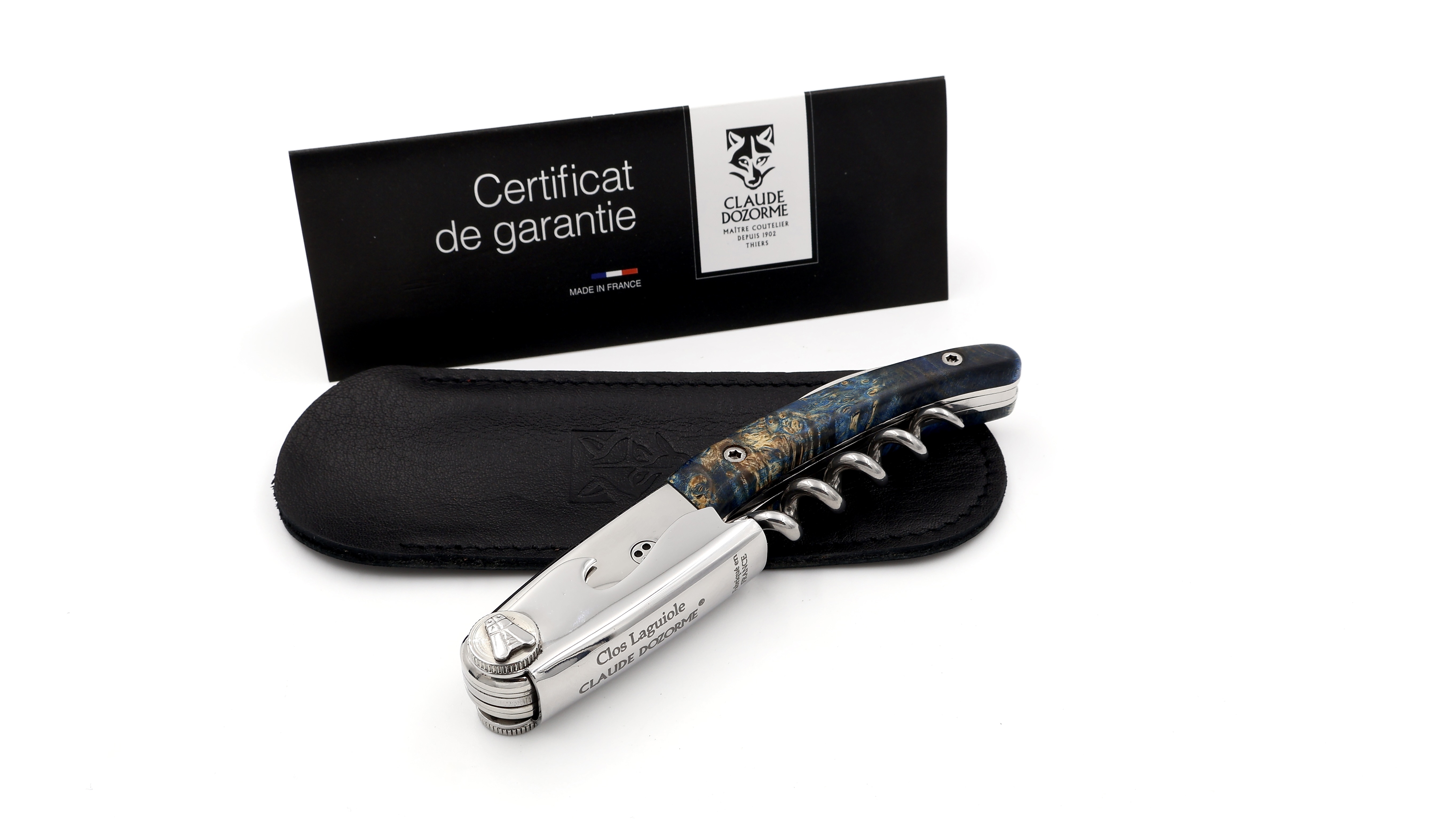 Claude DOZORME CLOS Laguiole sommelier knife maple burlwood Claude DOZORME CLOS Laguiole sommelier knife maple burlwood