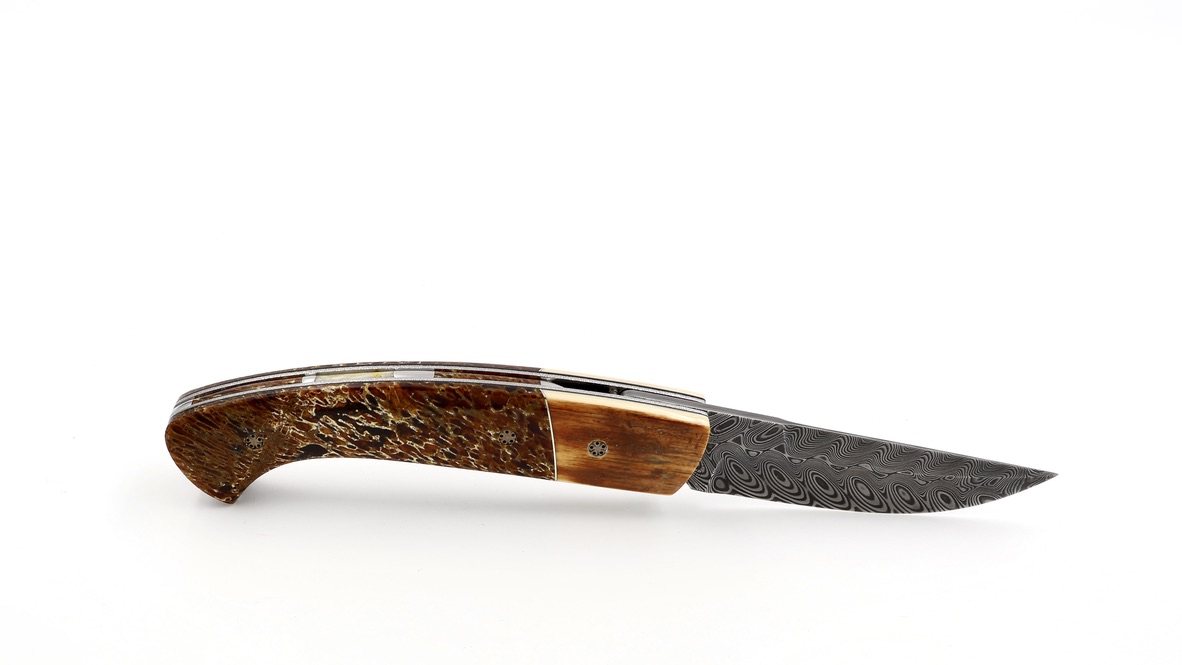 MANU LAPLACE 1515 CUSTOM  mammoth-fermurebone  damascus blade