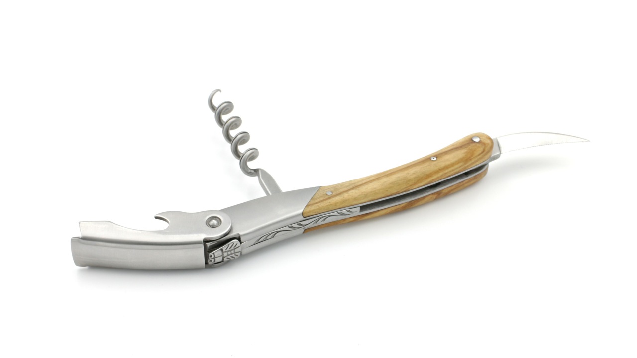 Château Laguiole wine opener MELCHIOR olive wood