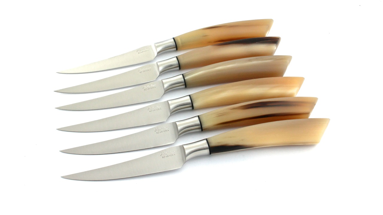 Saladini-Hornspitze-Matt-C-2 Saladini Steakmesser Hornspitze matt