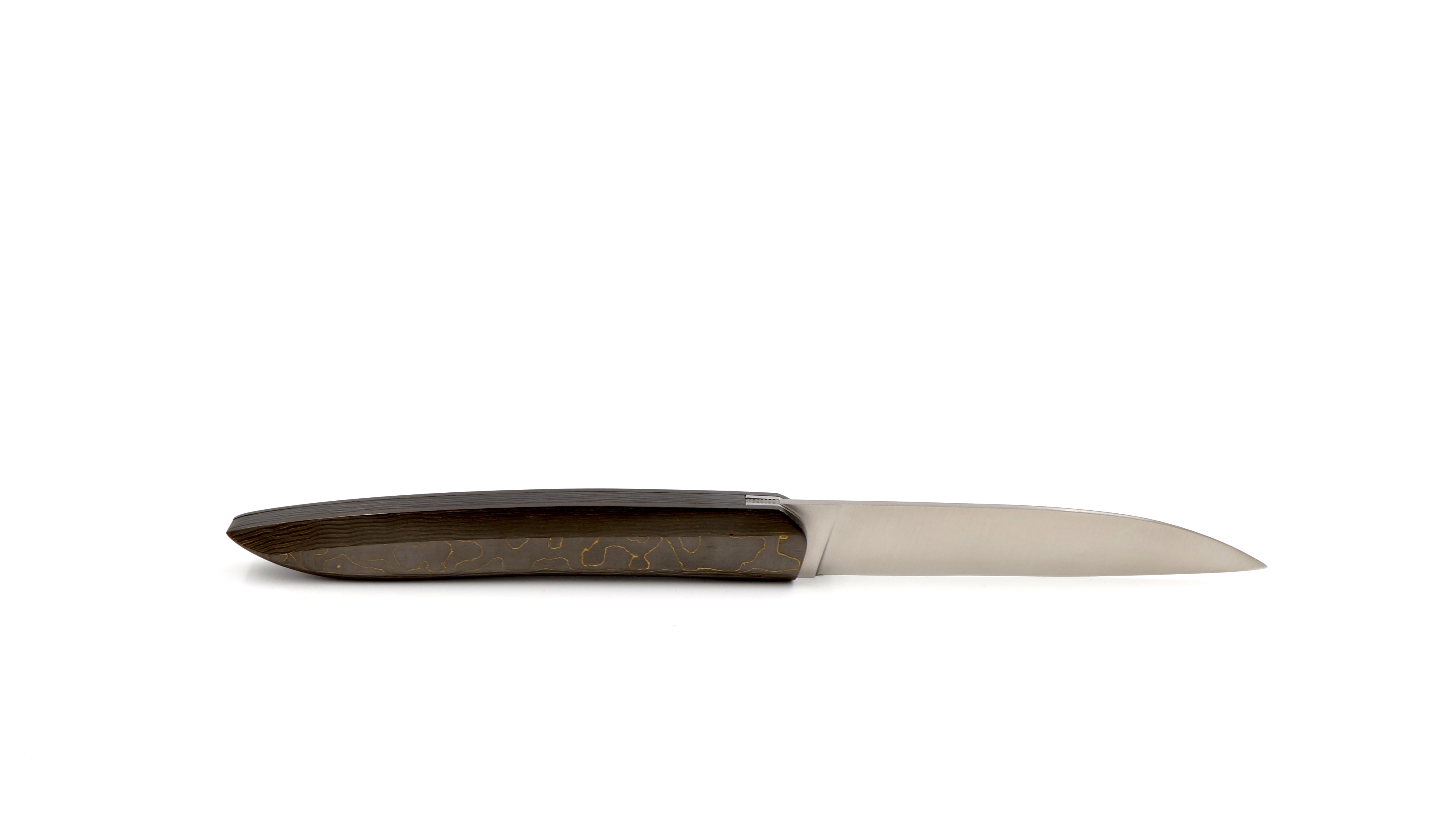 Roland LANNIER folding knife Why so serious? CAMO GOLD