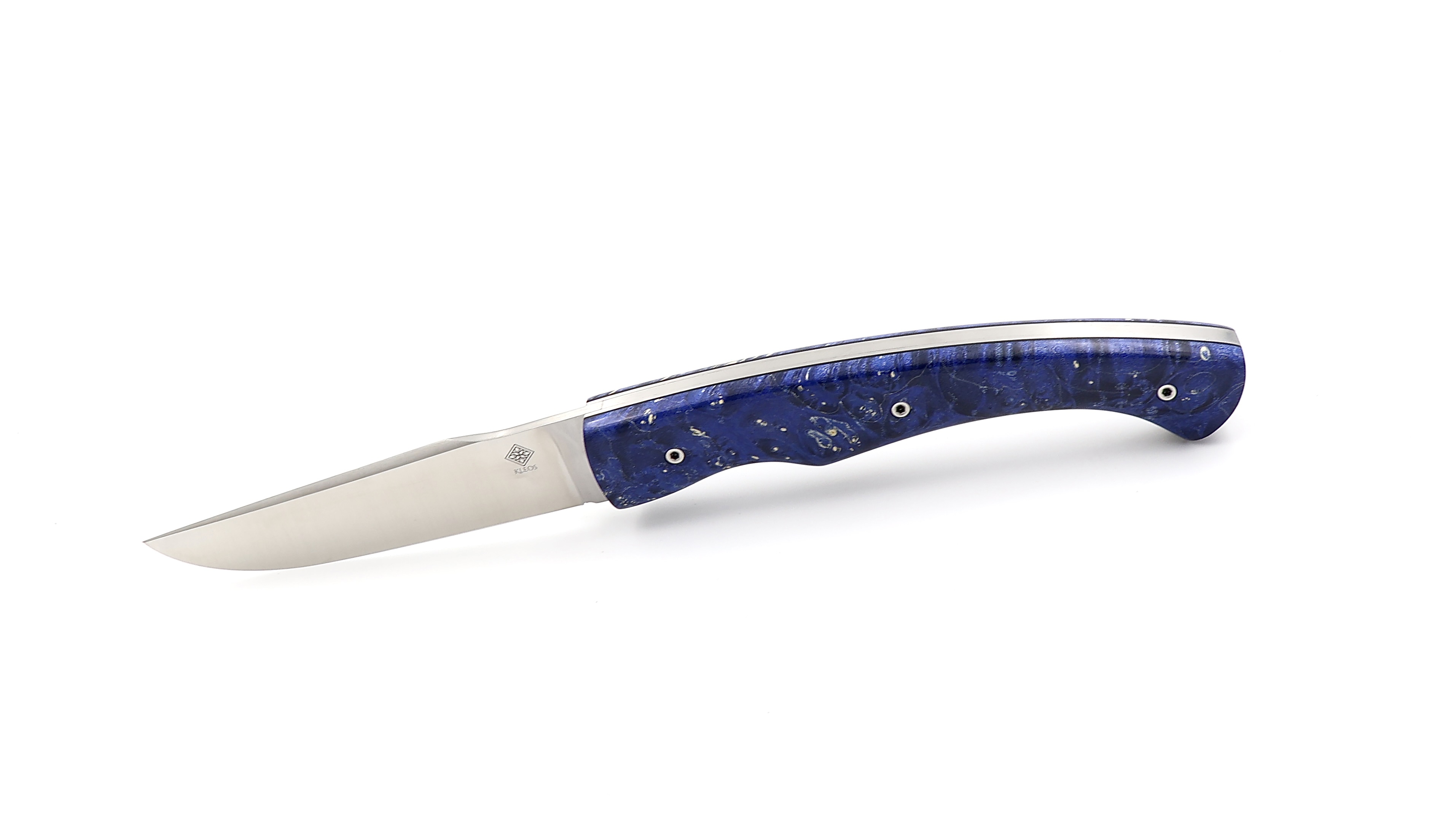 KLEOS folding knife LYKOS maple burlwood iced blade KLEOS folding knife LYKOS maple burlwood iced blade