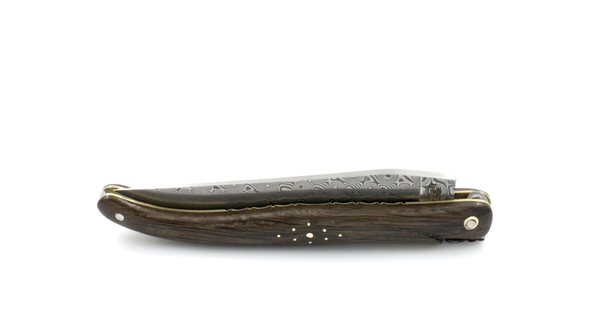 Laguiole en Aubrac Modell ECLIPSE DSC® rostfreier Rosendamast Mooreiche 12 cm 