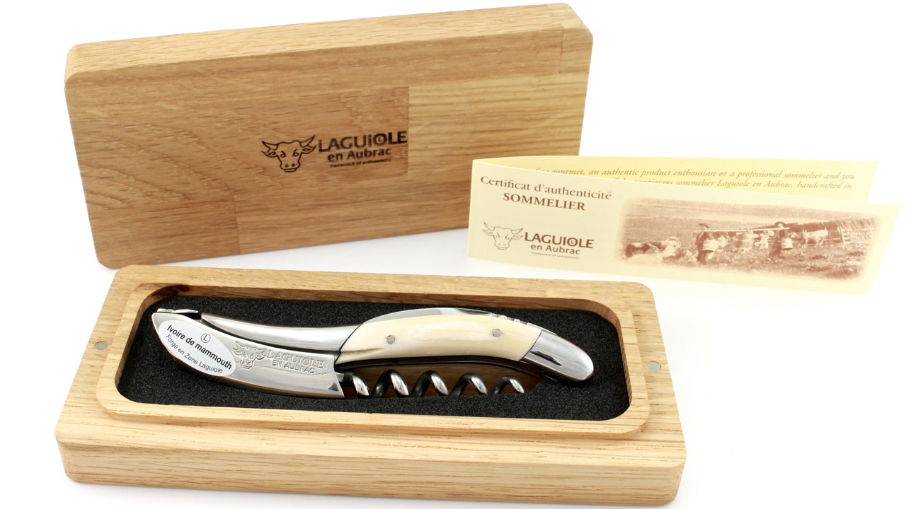 AUBRAC-SOM-MAMMUTELFENBEIN Laguiole en Aubrac Laguiole Sommelier knife Mammoutivory