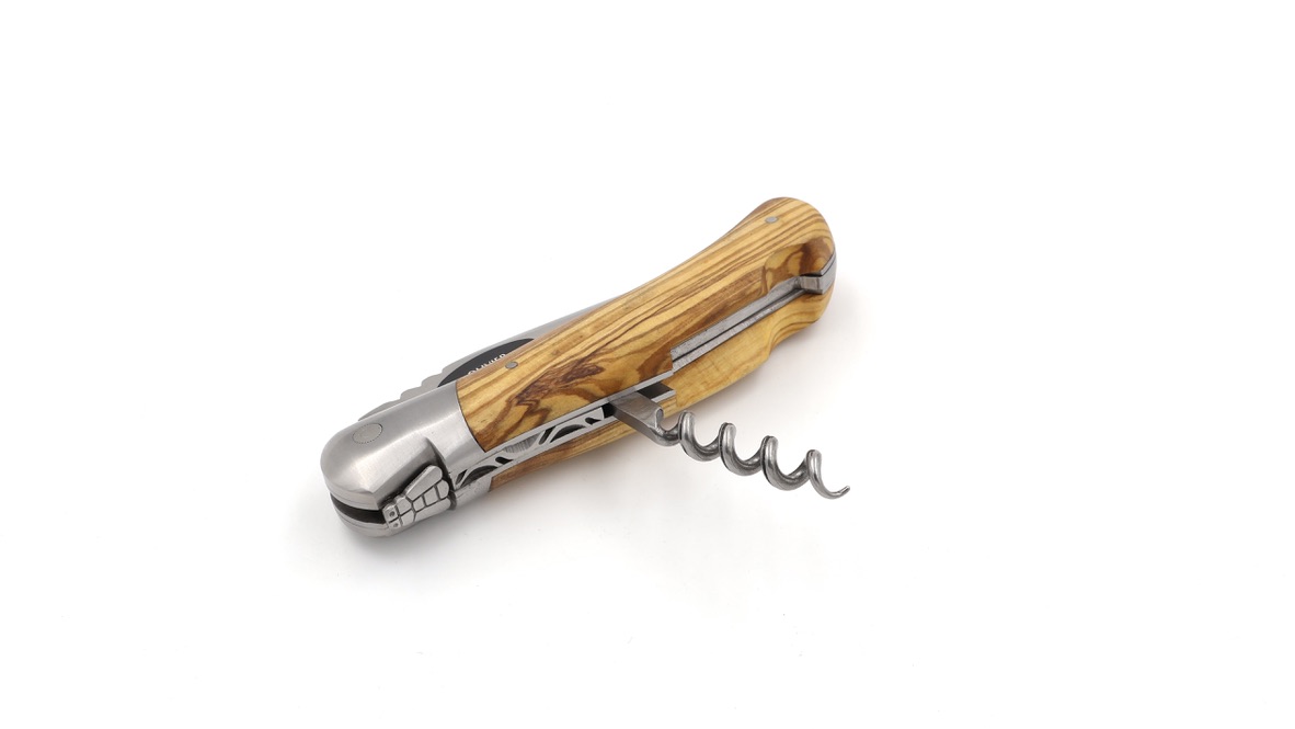 ARBALETE G. David Laguiole Jagdmesser NATURE mit Korkenzieher Olive 12 cm 