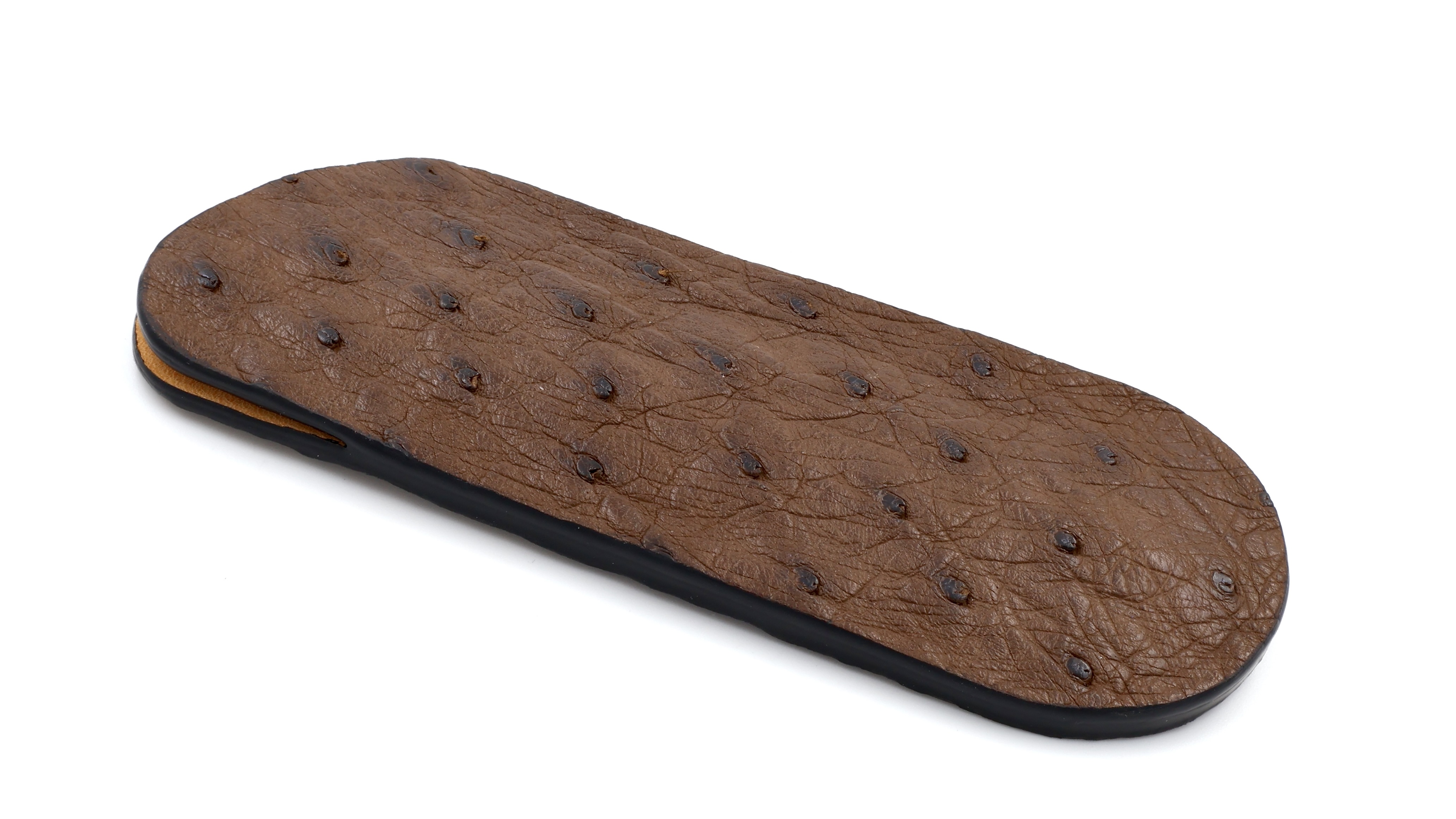Atelier N°7 ostrich leather brown 14 cm