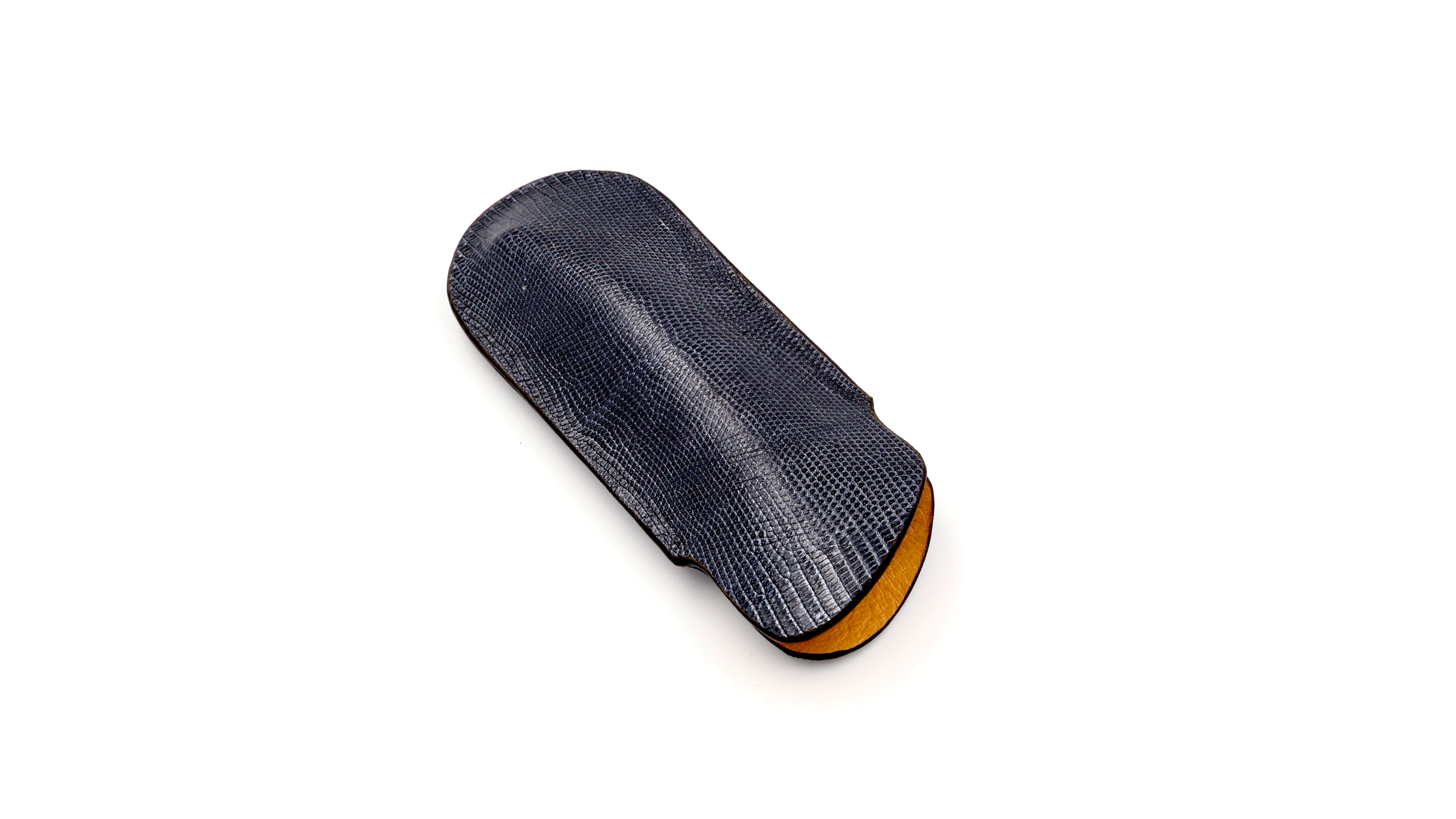 Atelier N°7 lizzard leather dark grey 14,5 cm