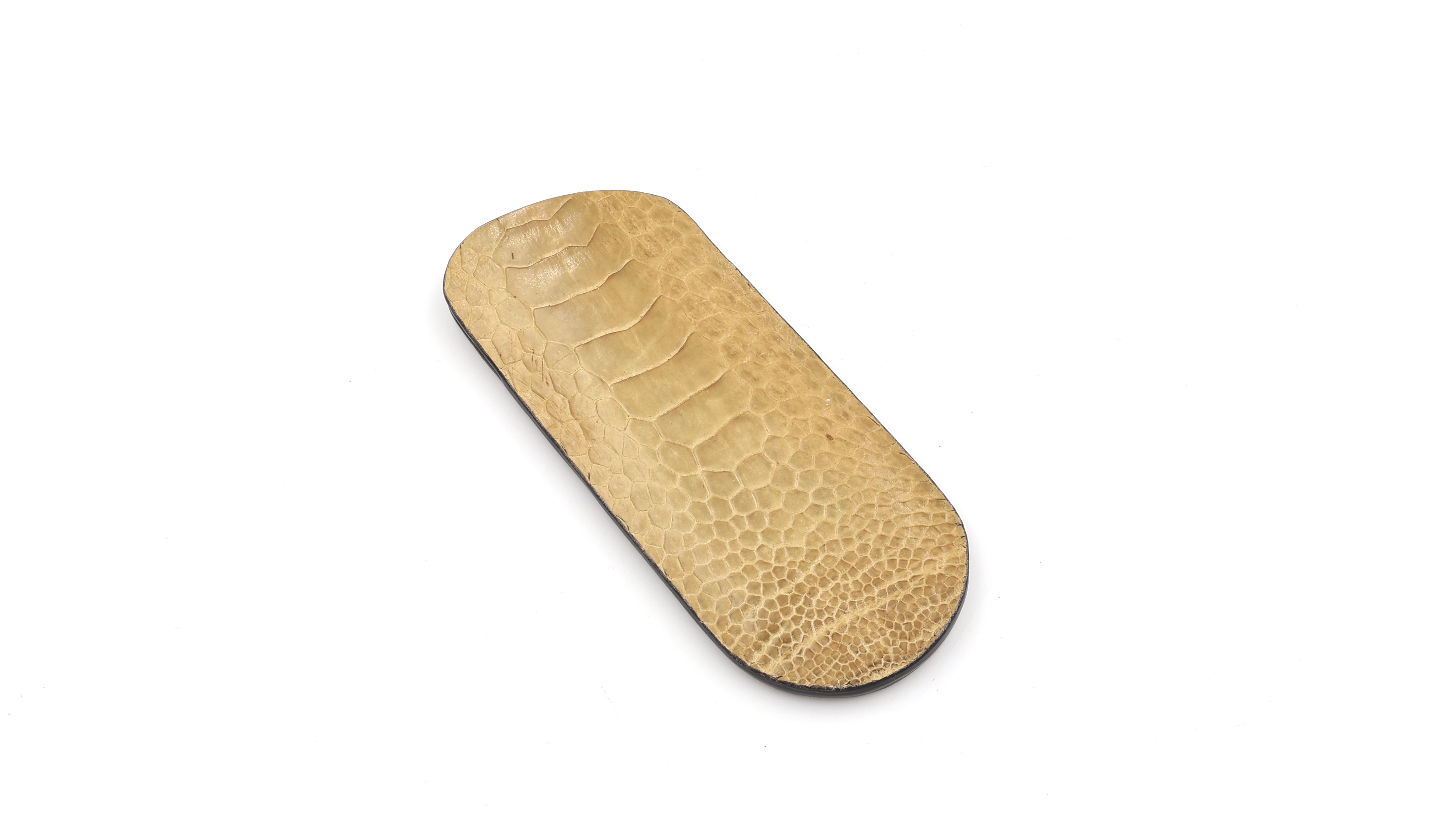 Atelier N°7 Stecketui Straussenbein Leder camel farben 14 cm    