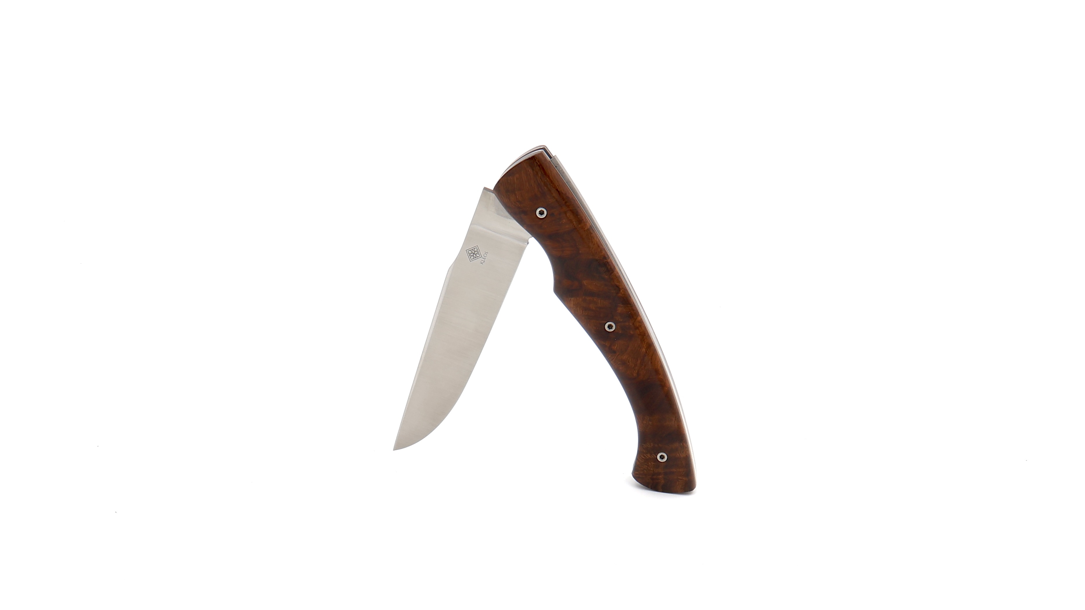 KLEOS folding knife LYKOS burl of ironwood iced blade KLEOS folding knife LYKOS burl of ironwood iced blade