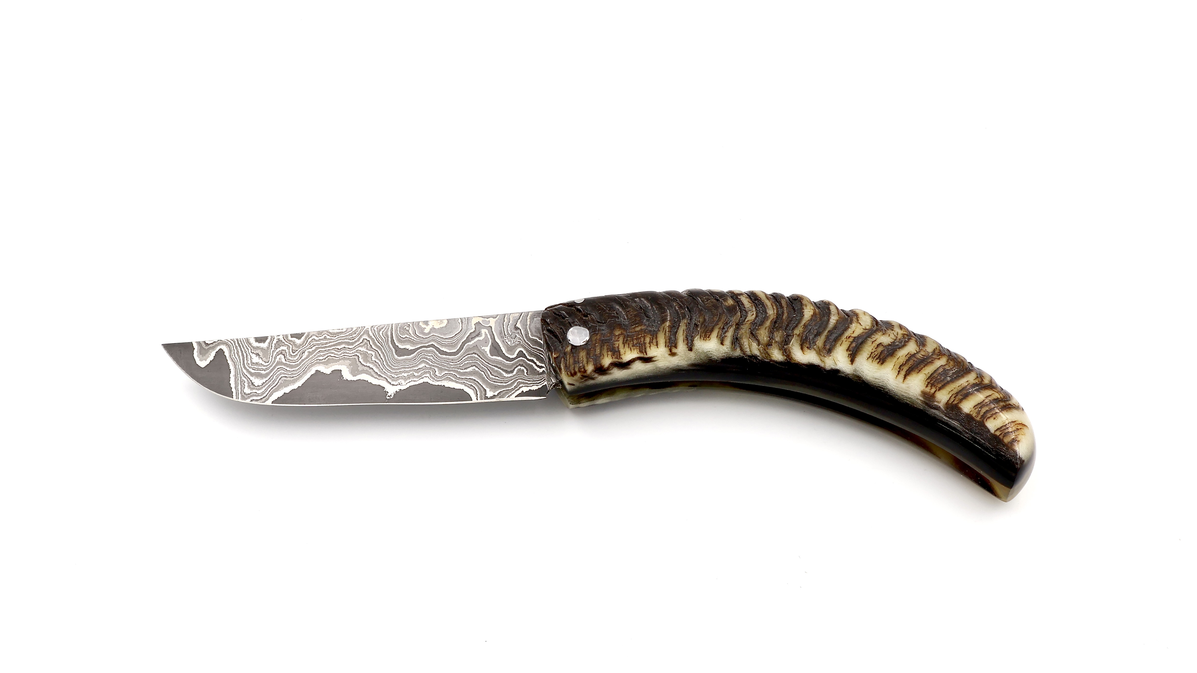 Coutellerie du Lotus Cornicciolu Widderhorn wilder Damast 